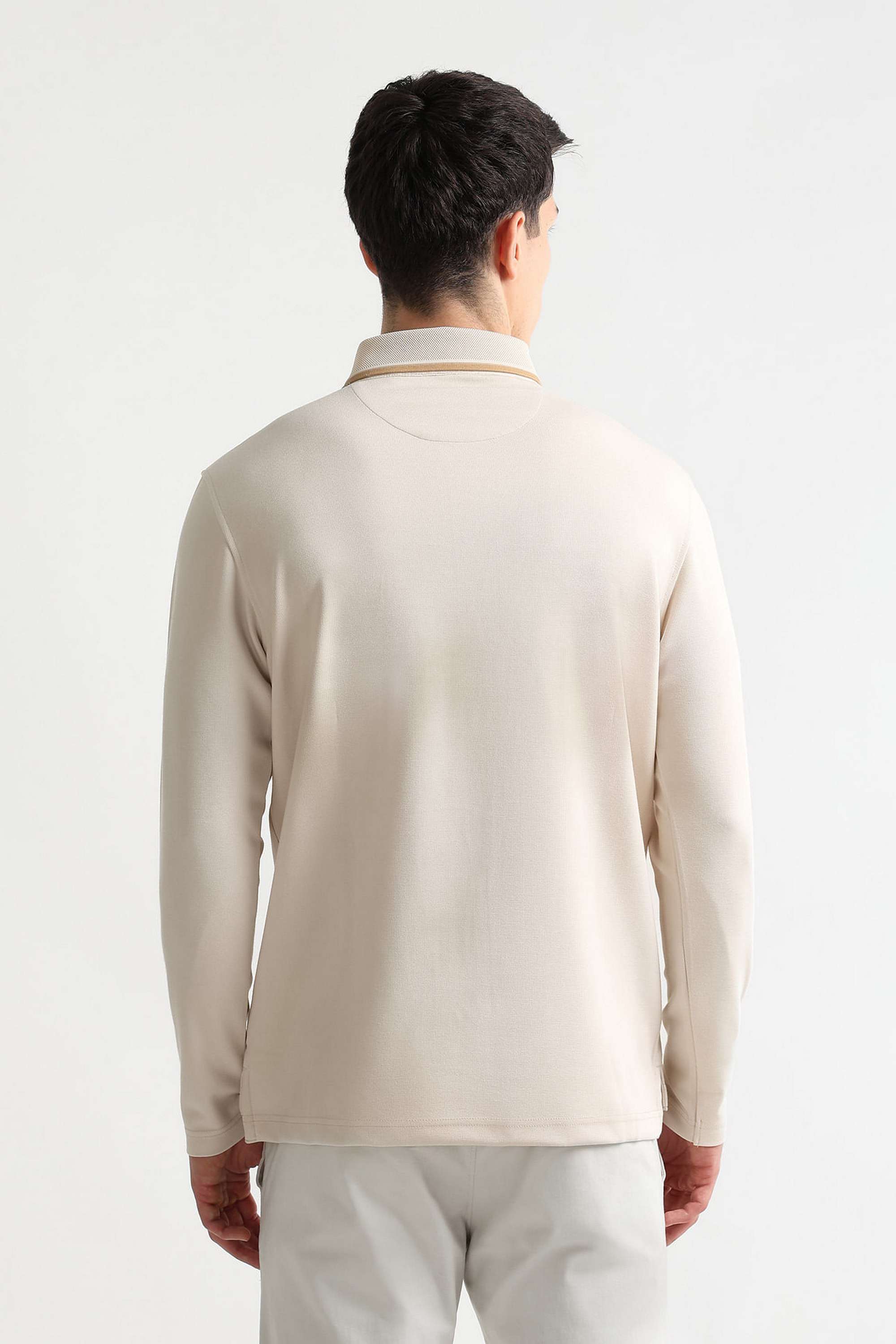 Solid-Cotton-Blend-Polo-Men-s-T-Shirt