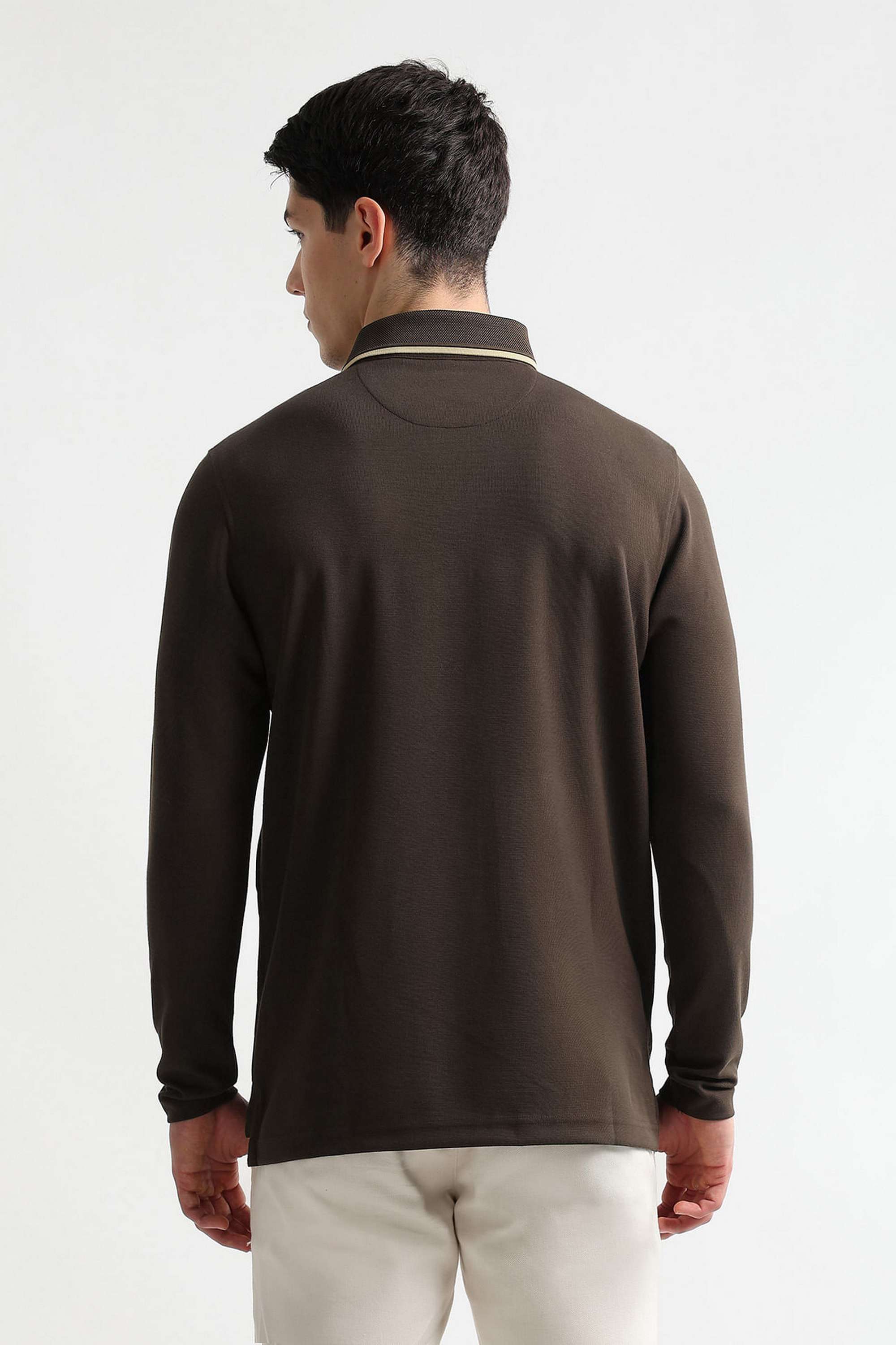 Solid-Cotton-Blend-Polo-Men-s-T-Shirt