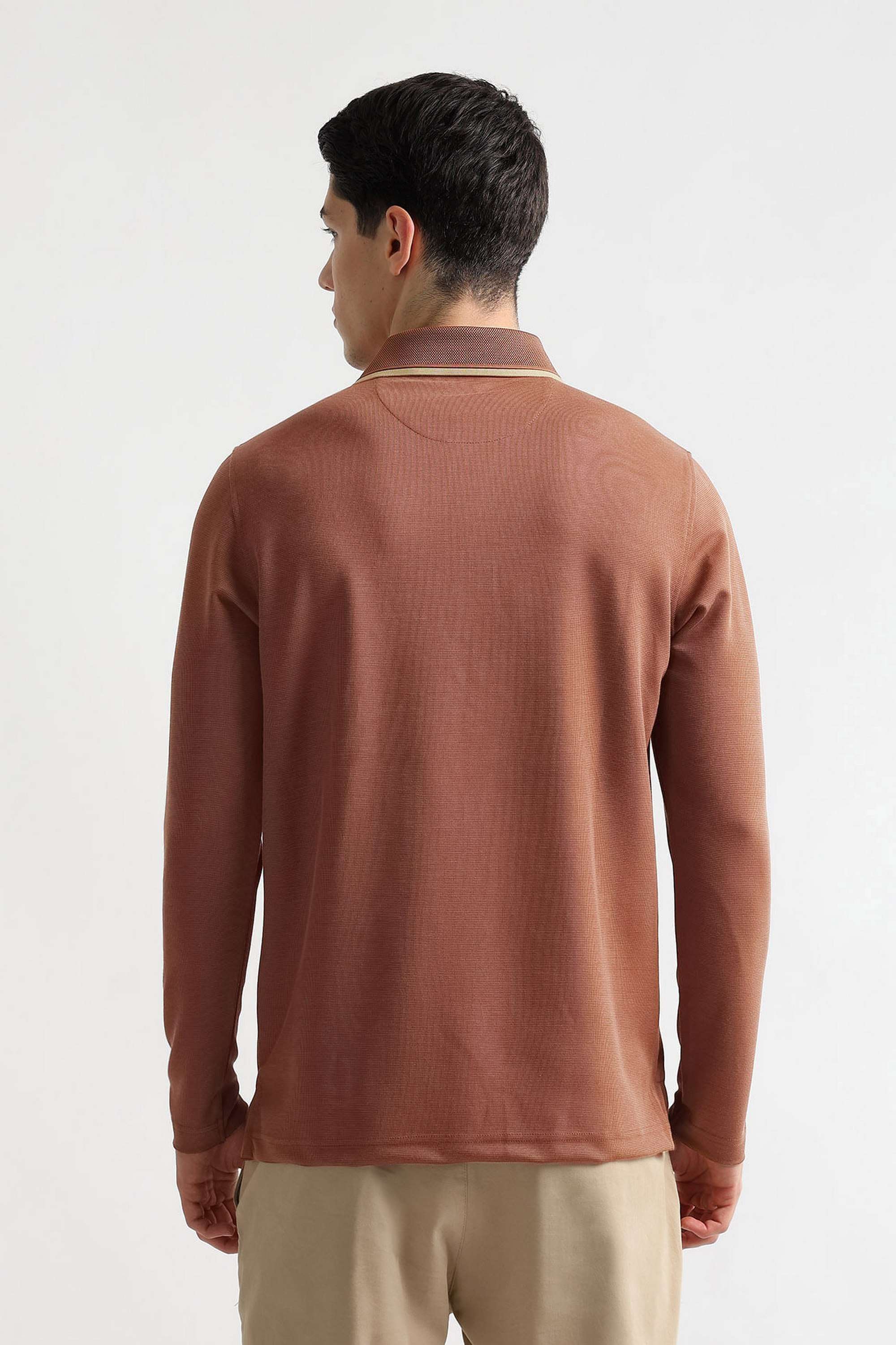 Solid-Cotton-Blend-Polo-Men-s-T-Shirt