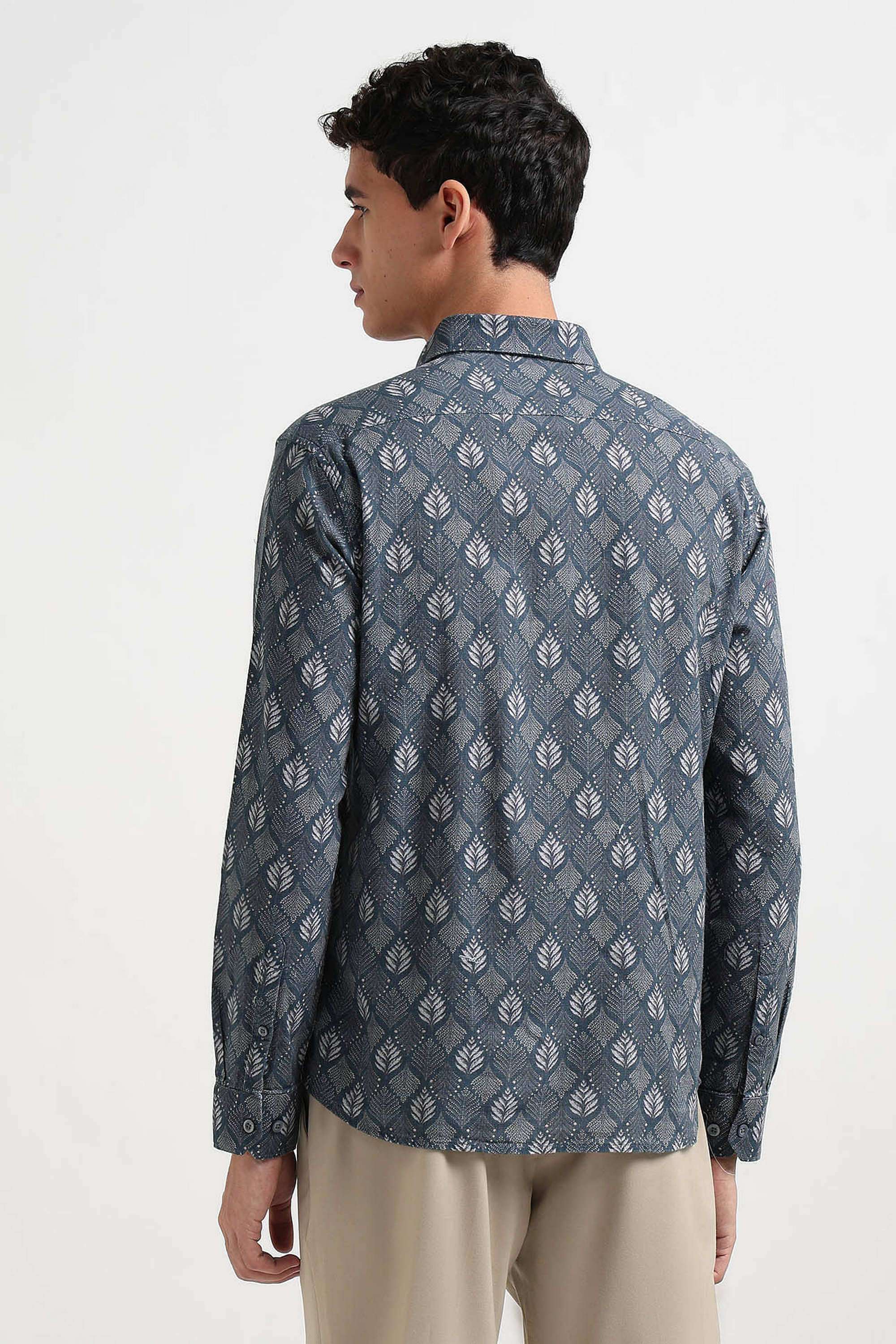 Printed-Cotton-Slim-Fit-Men-Casual-Wear-Shirt