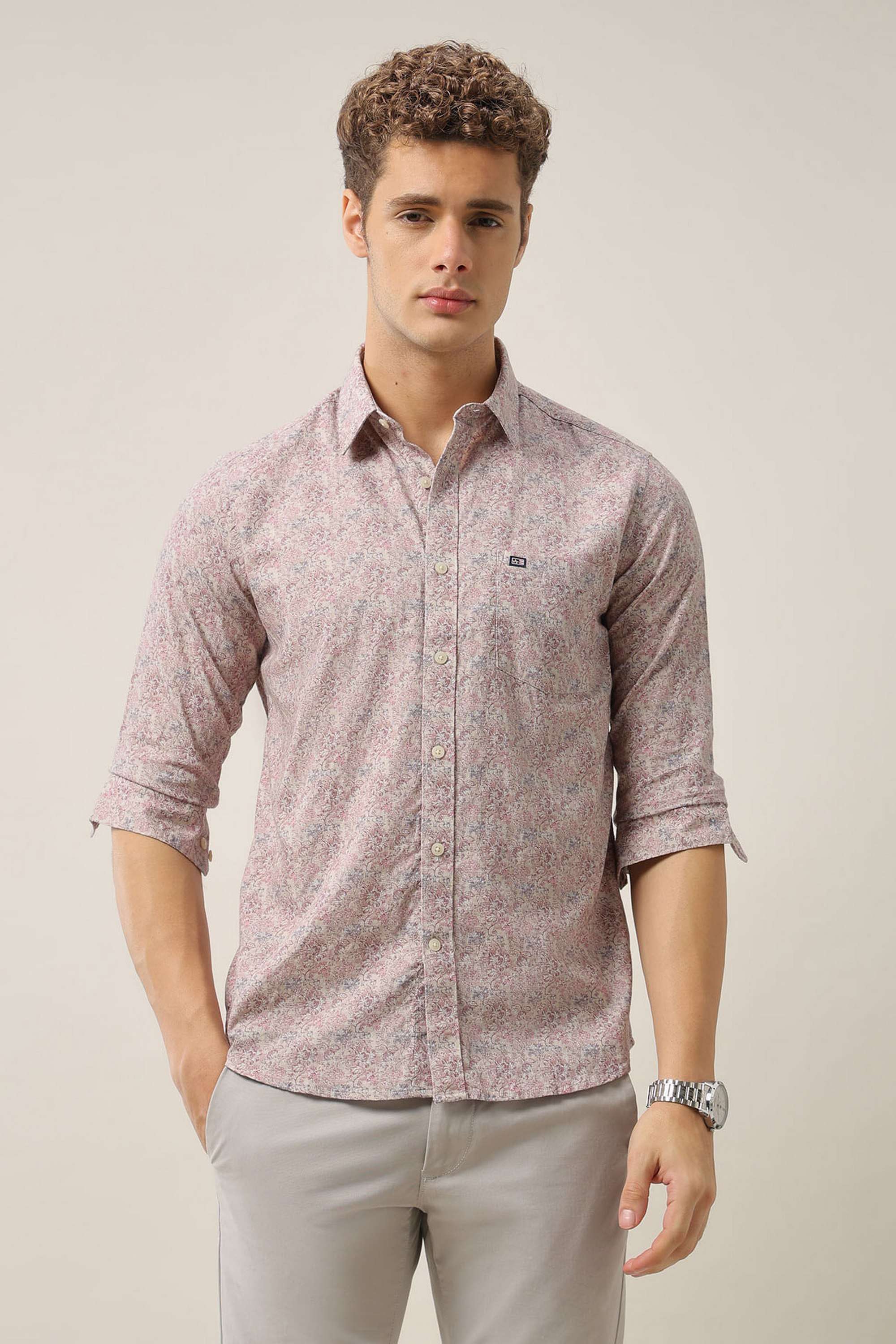 Printed-Pure-Cotton-Men-s-Casual-Wear-Shirt
