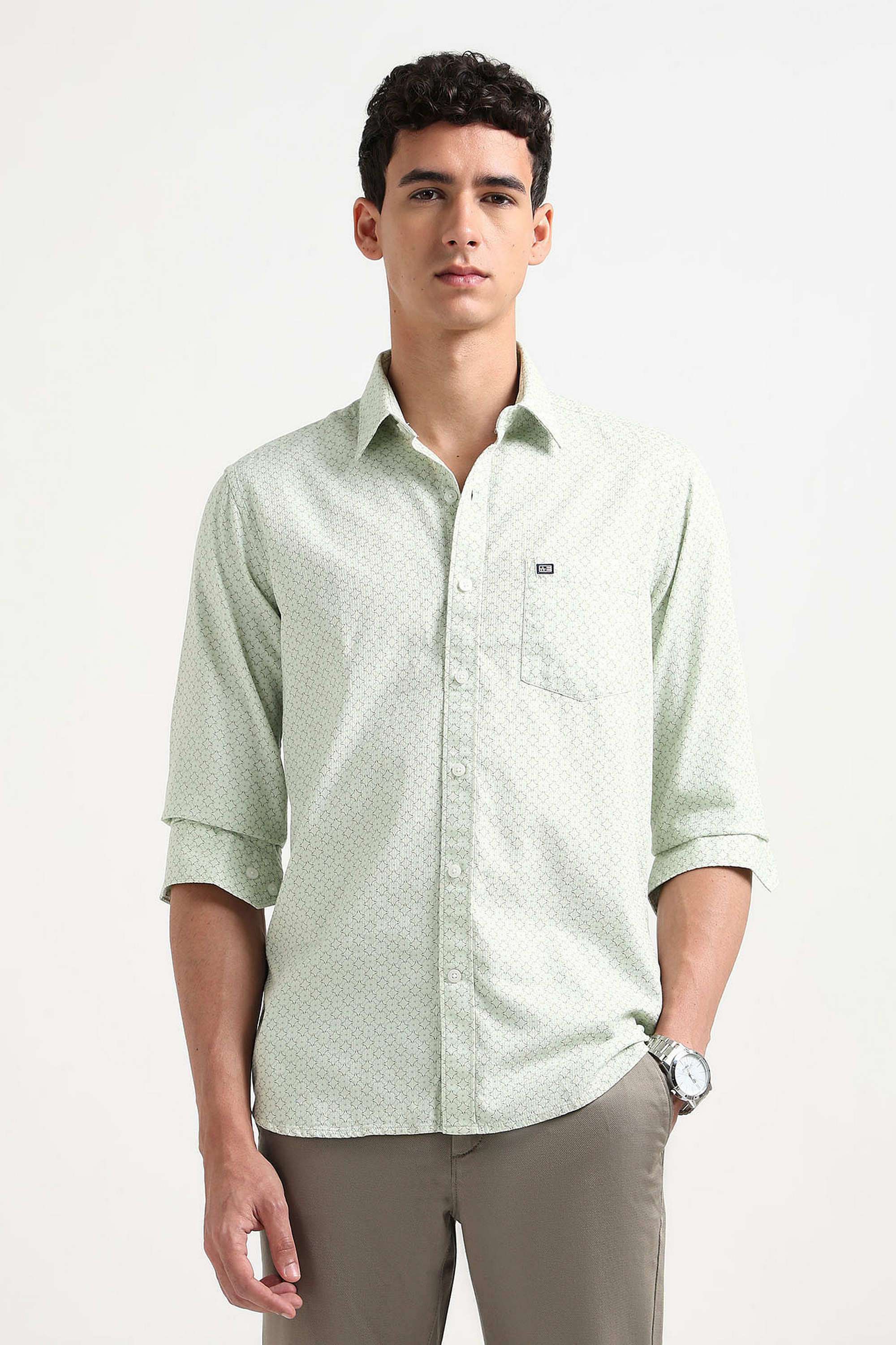Printed-Cotton-Slim-Fit-Men-Casual-Wear-Shirt