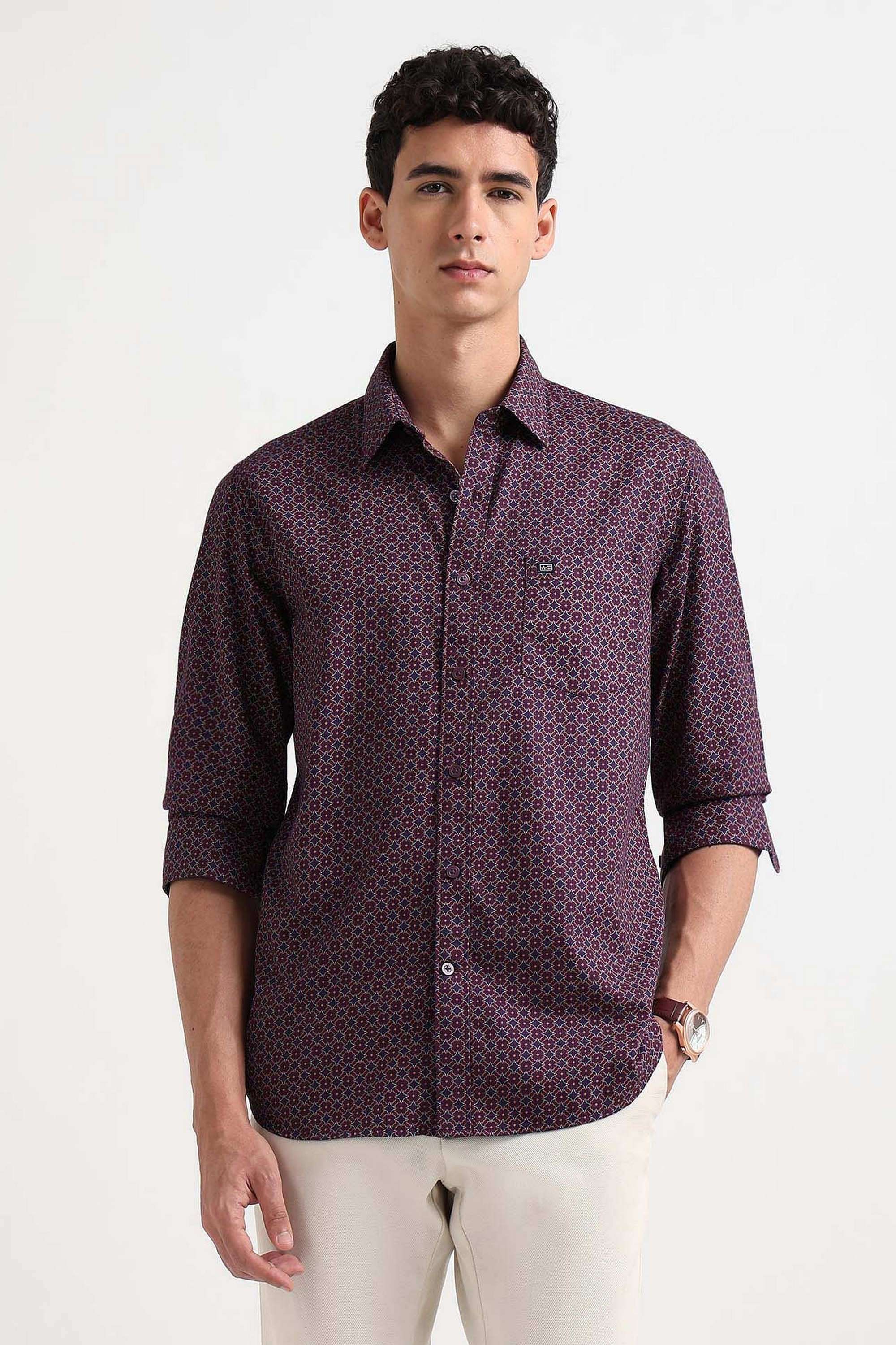 Printed-Cotton-Slim-Fit-Men-Casual-Wear-Shirt