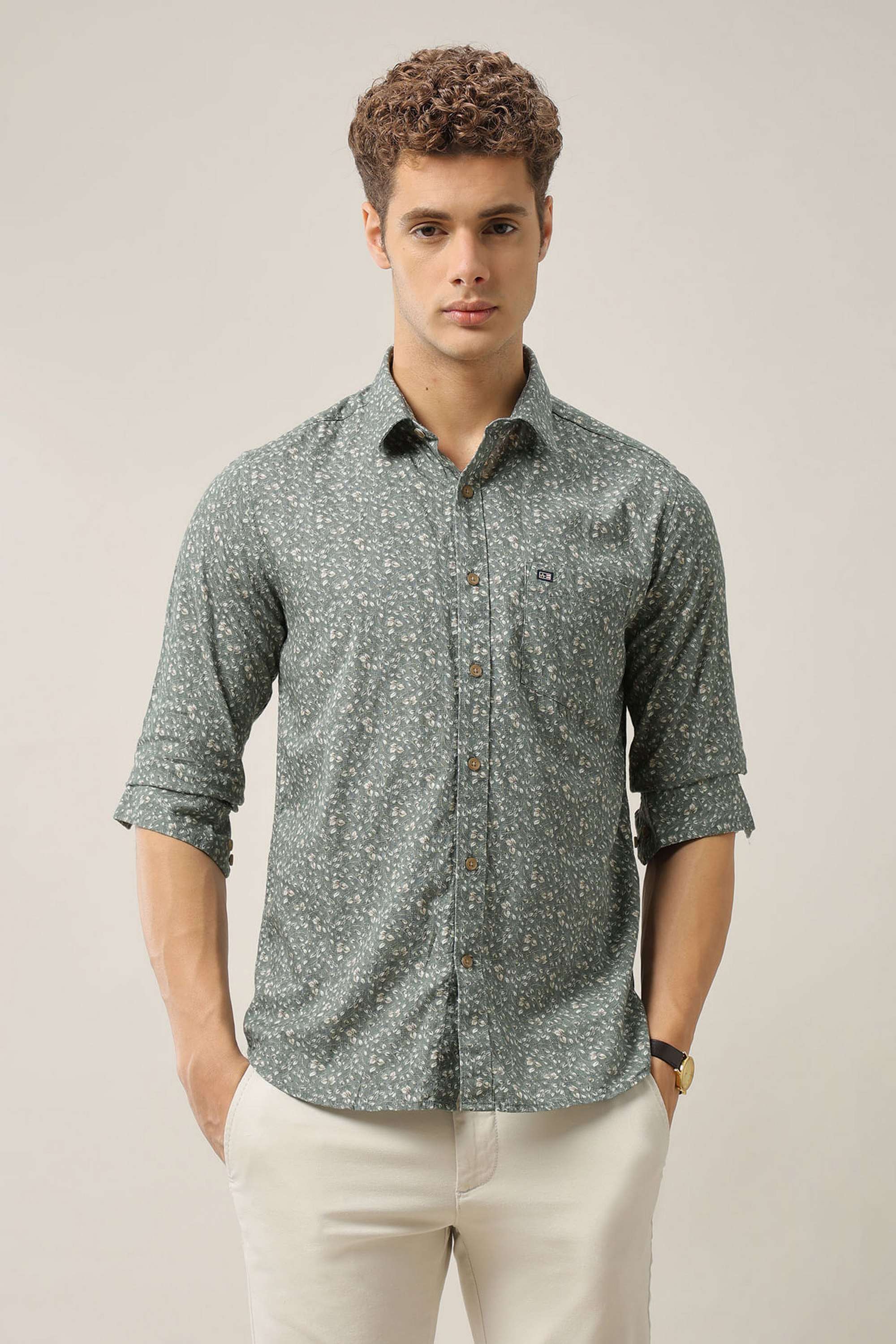 Printed-Pure-Cotton-Men-s-Casual-Wear-Shirt