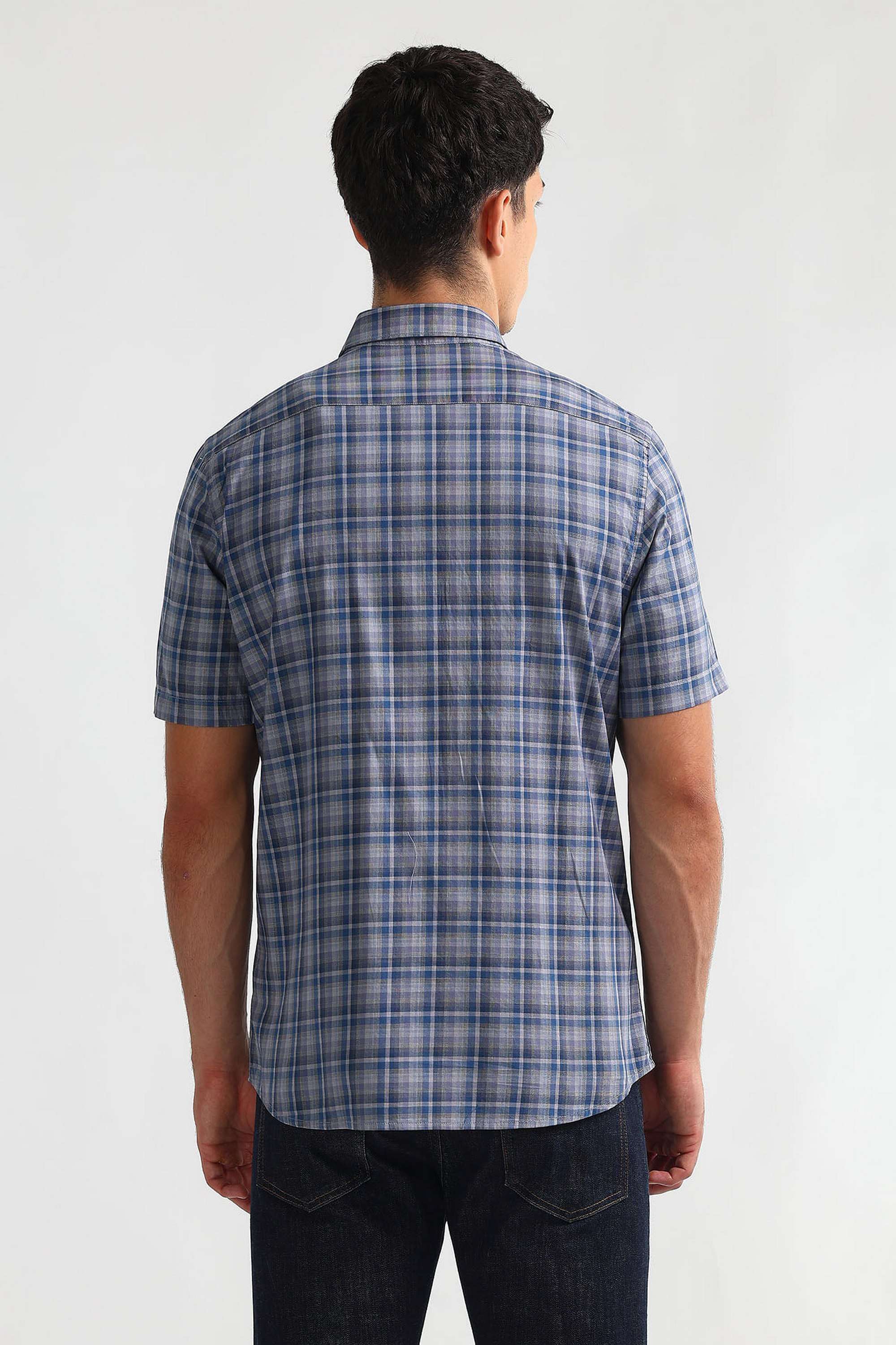 Checks-Cotton-Regular-Fit-Men-s-Casual-Wear-Shirt