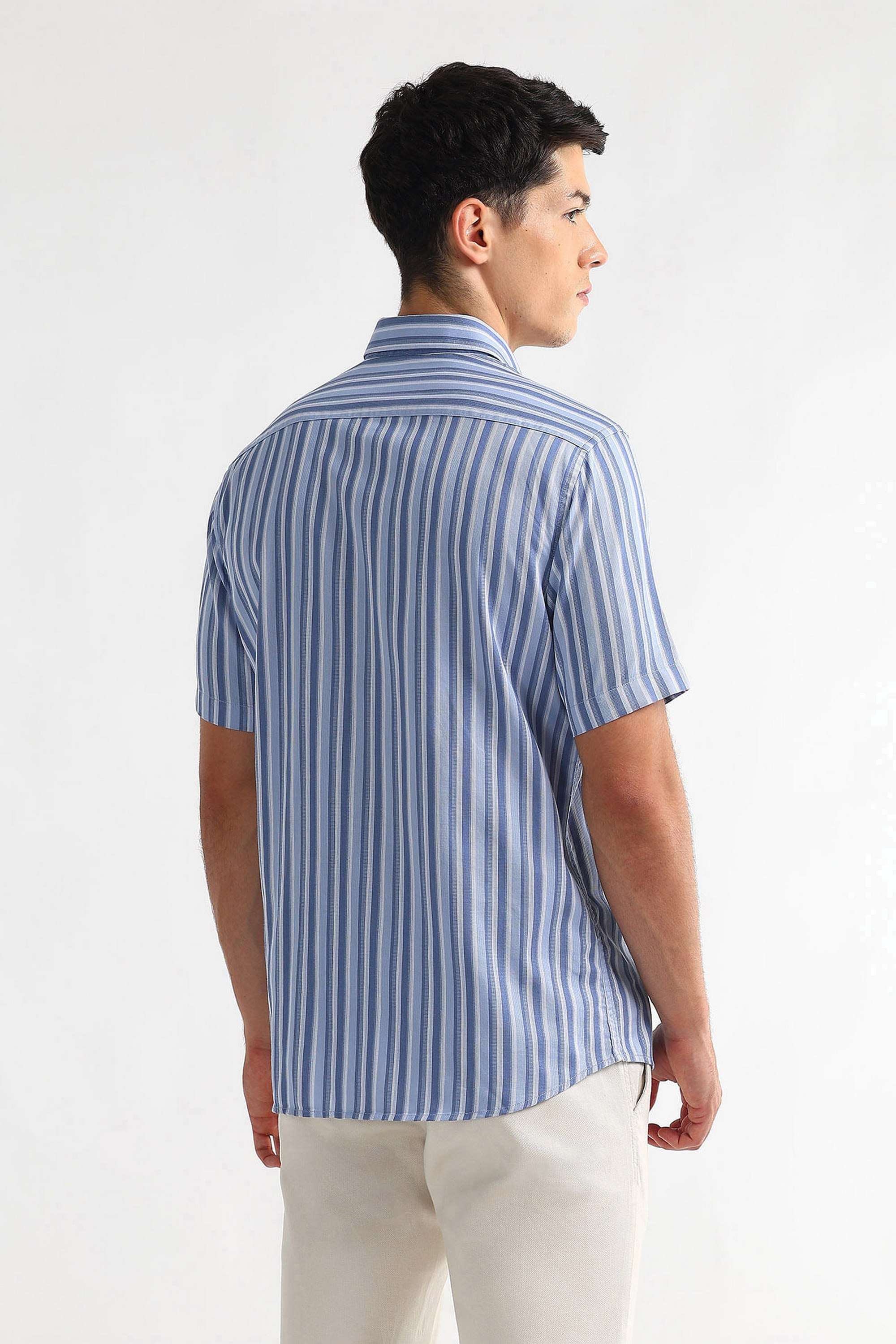 Stripes-Cotton-Slim-Fit-Men-s-Casual-Wear-Shirt