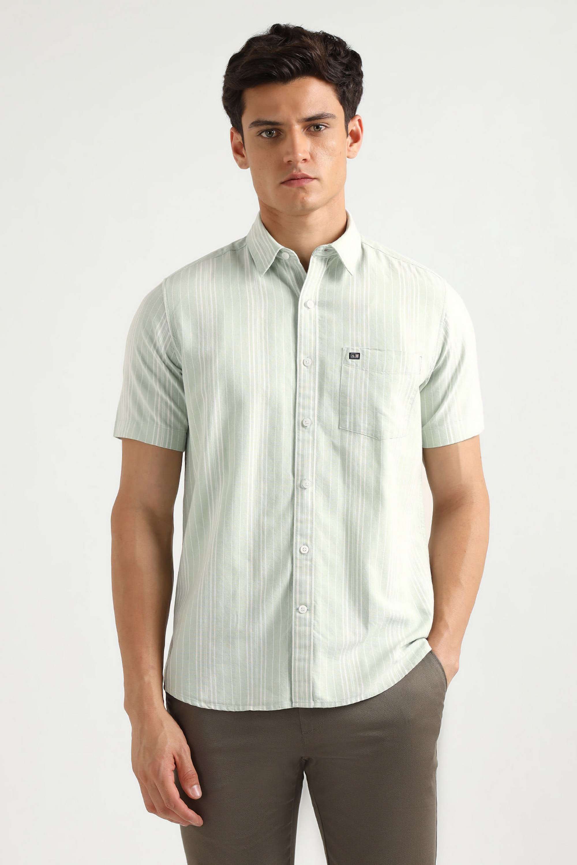Stripes-Cotton-Regular-Fit-Men-s-Casual-Wear-Shirt