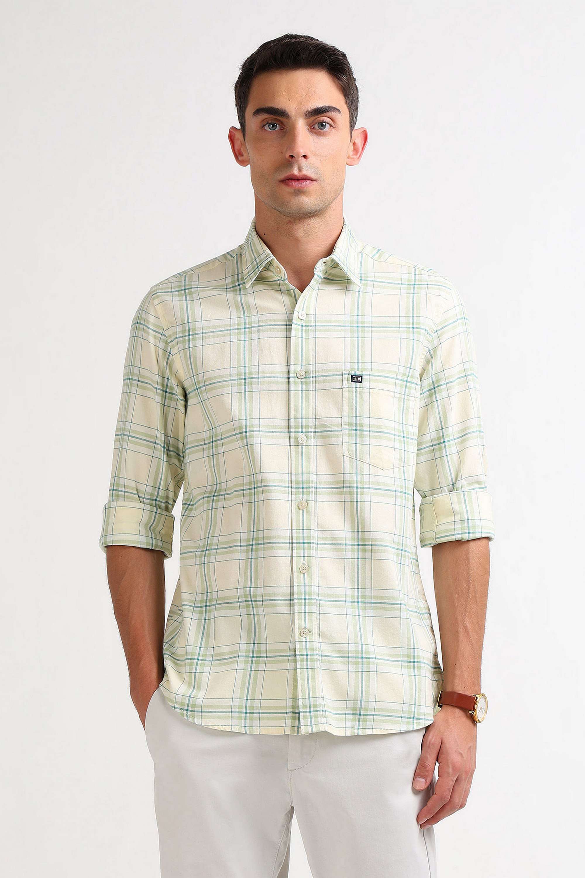 Checks-Cotton-Slim-Fit-Men-s-Casual-Shirt