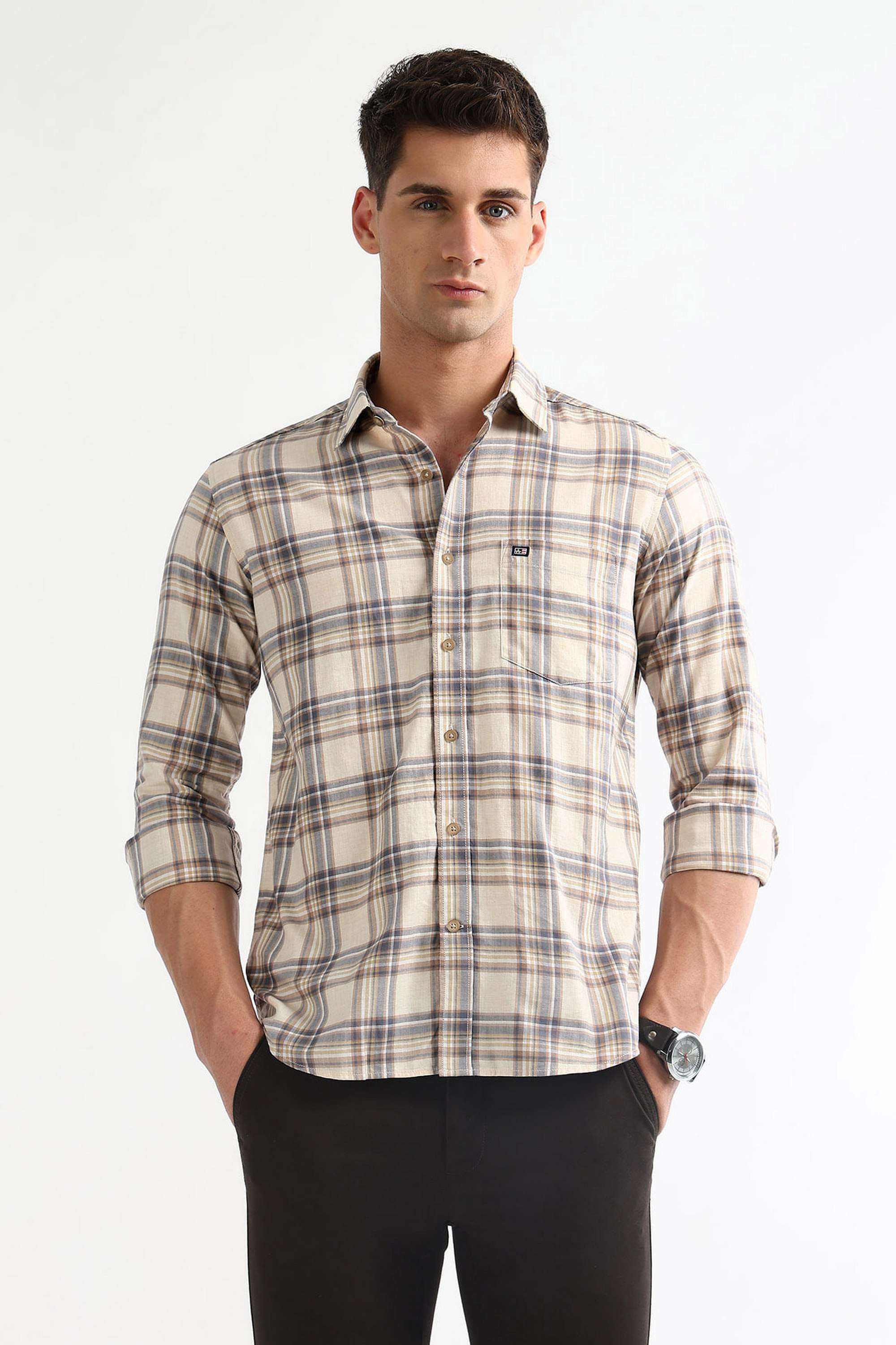 Checks-Cotton-Slim-Fit-Men-s-Shirt