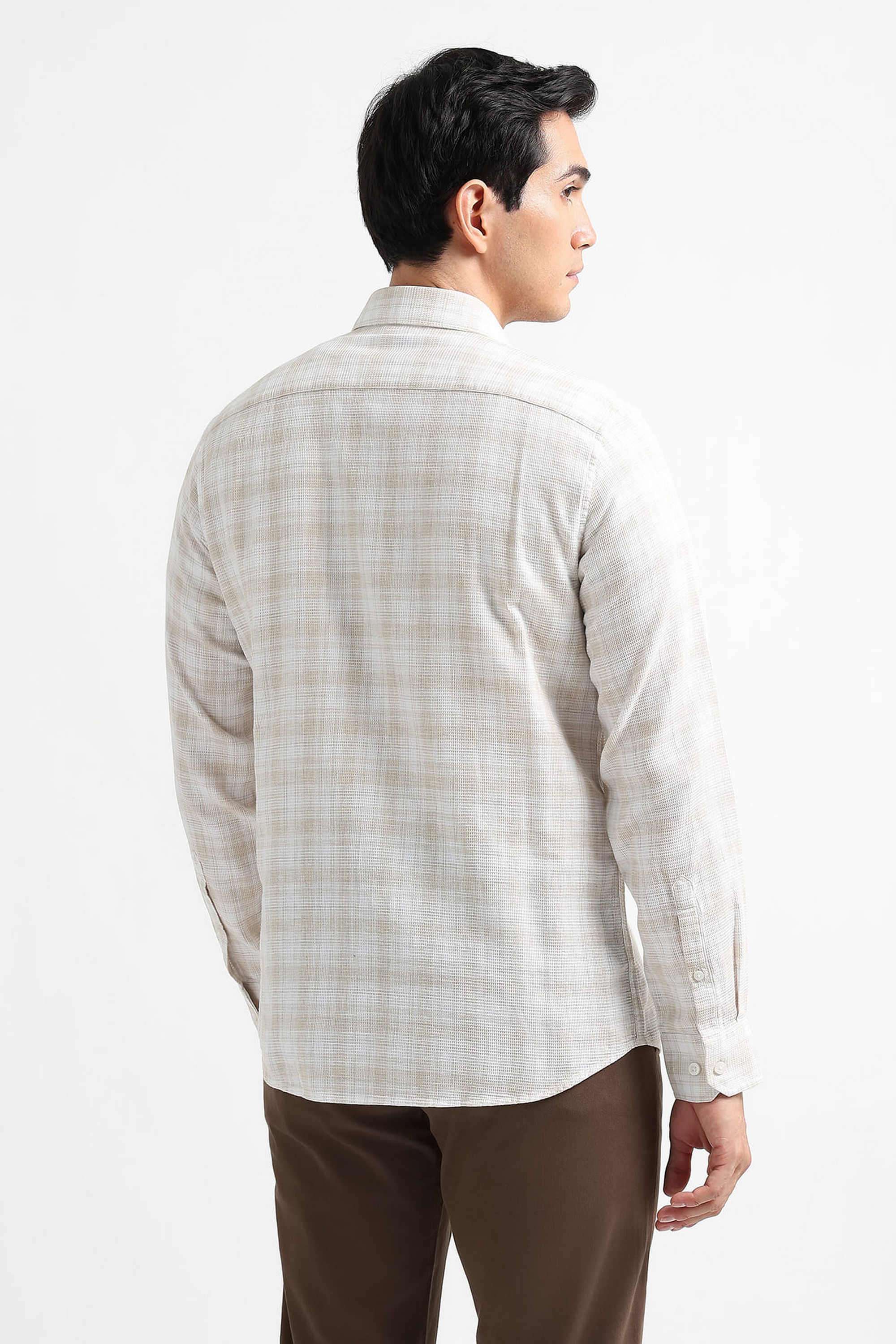 Textured-Cotton-Slim-Fit-Men-Casual-Wear-Shirt