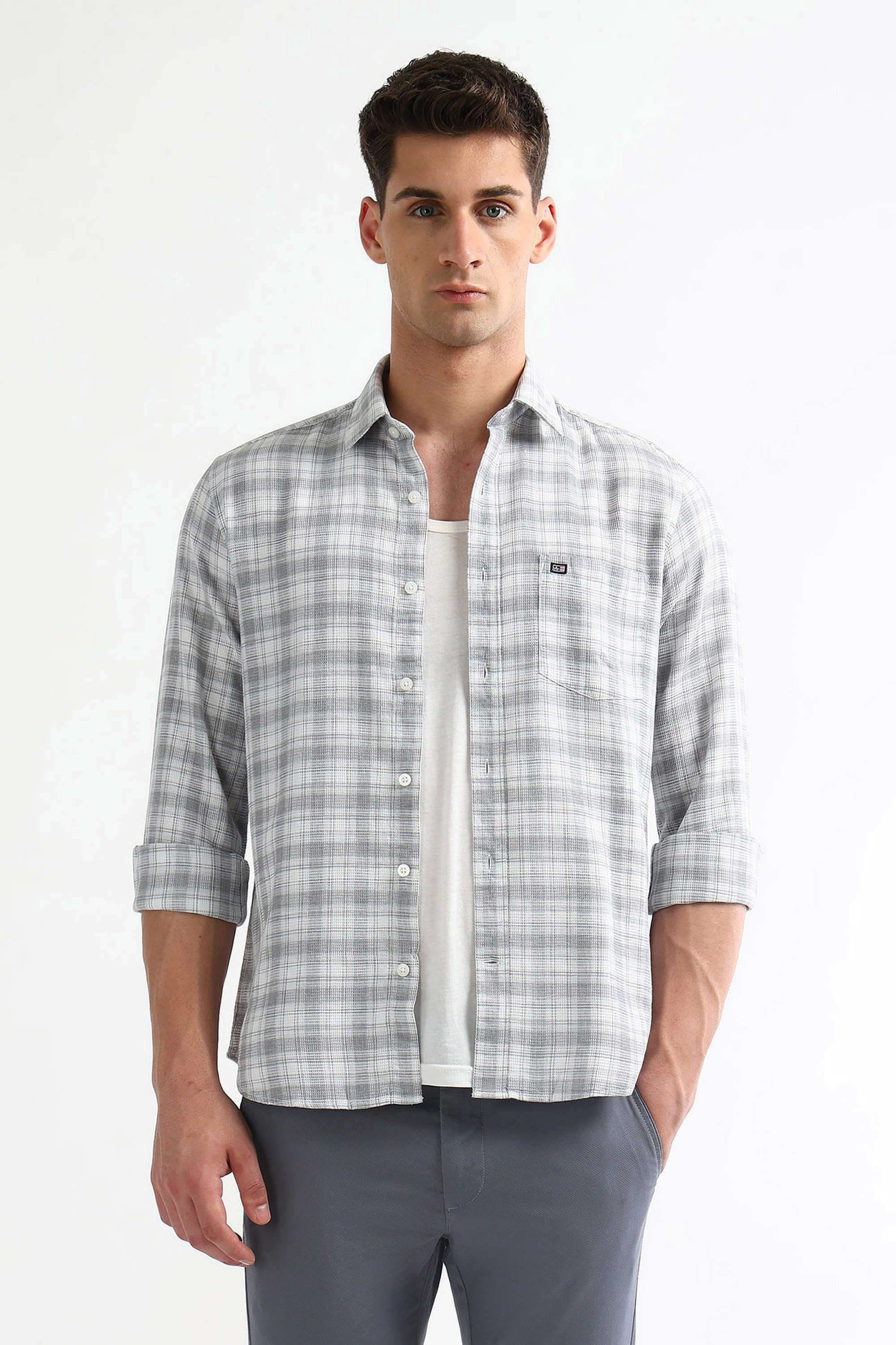 Checks-Cotton-Slim-Fit-Men-s-Shirt