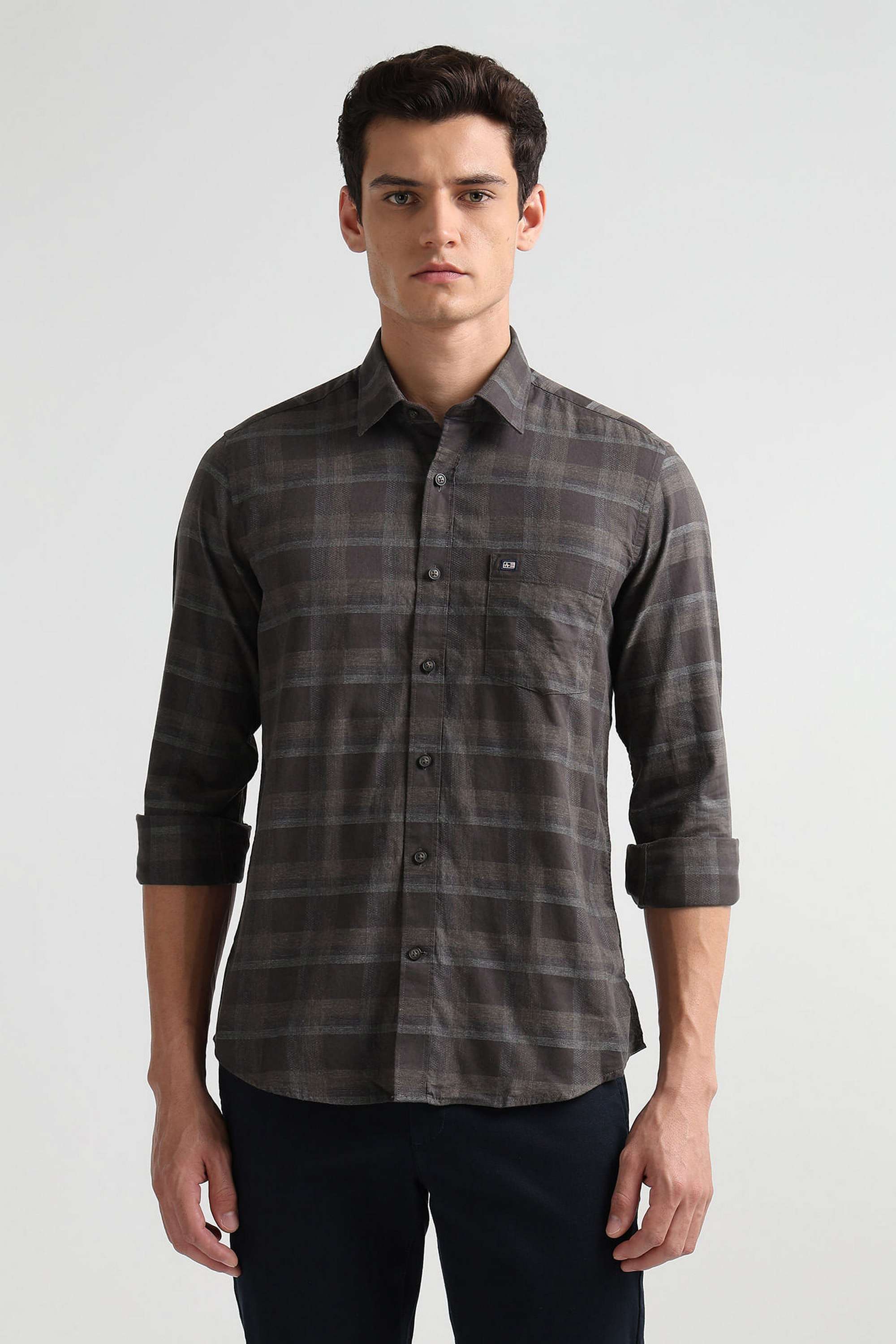 Solid-Cotton-Slim-Fit-Men-s-Casual-Wear-Shirt