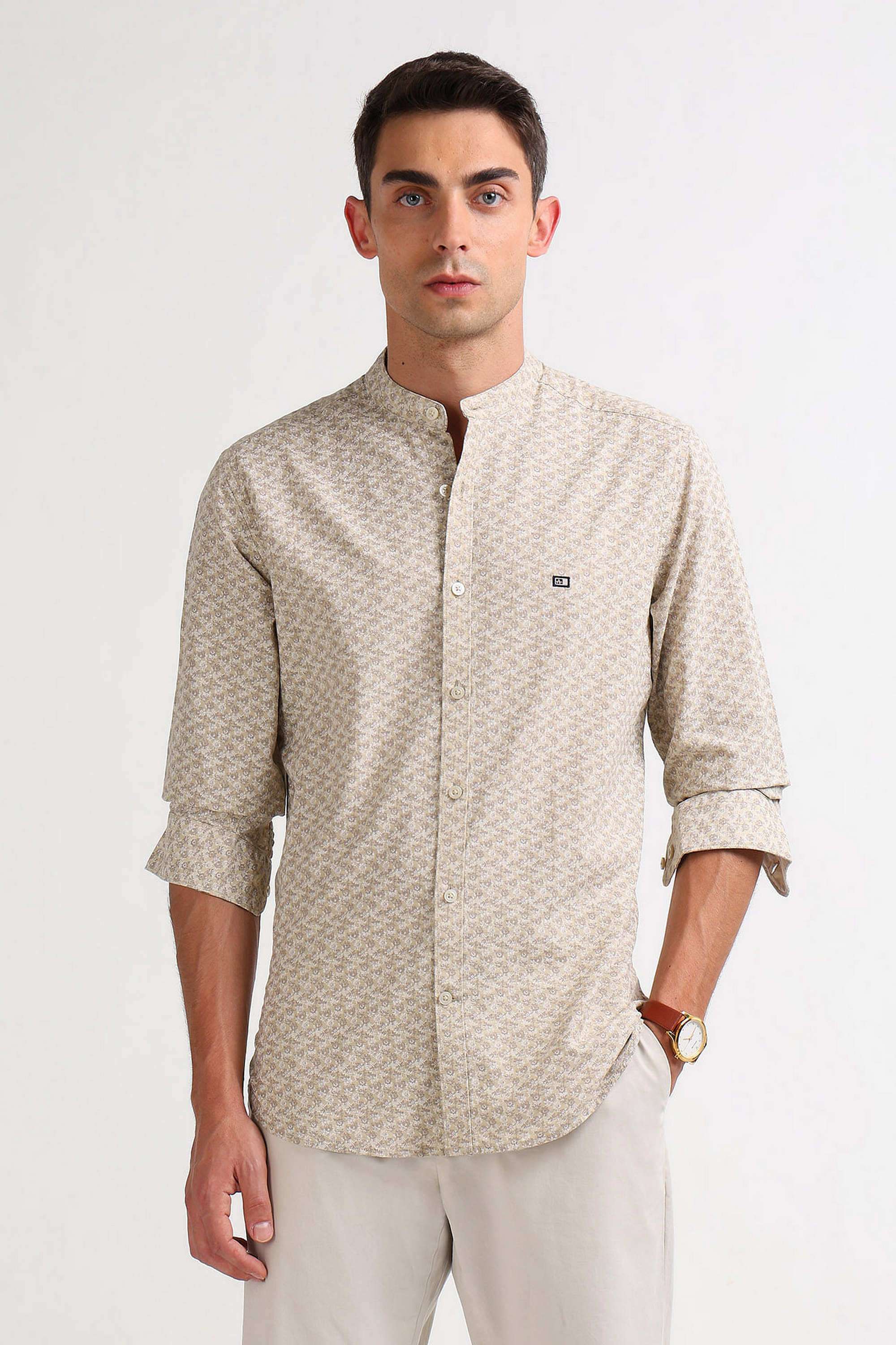 Printed-Cotton-Slim-Fit-Men-Casual-Wear-Shirt