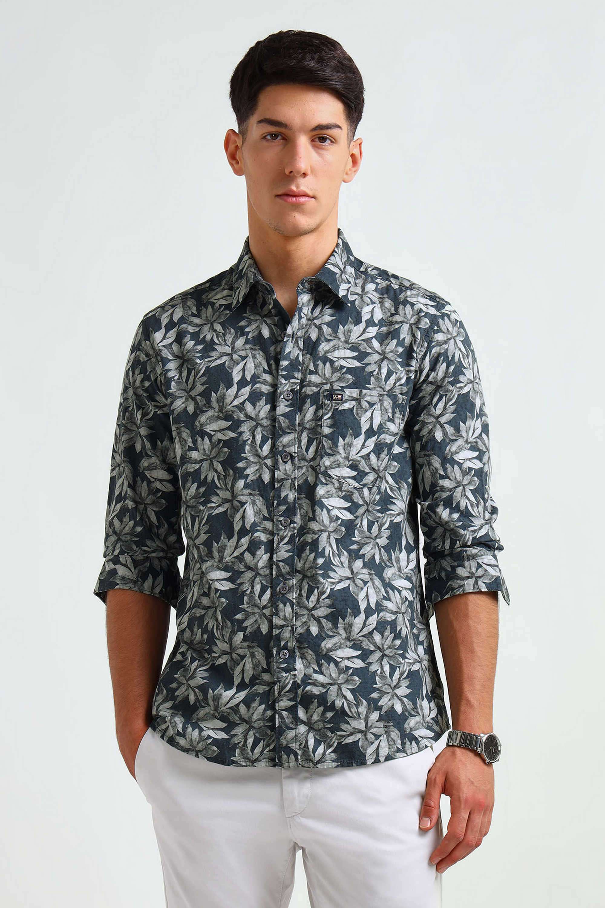 Printed-Cotton-Slim-Fit-Men-s-Casual-Shirt
