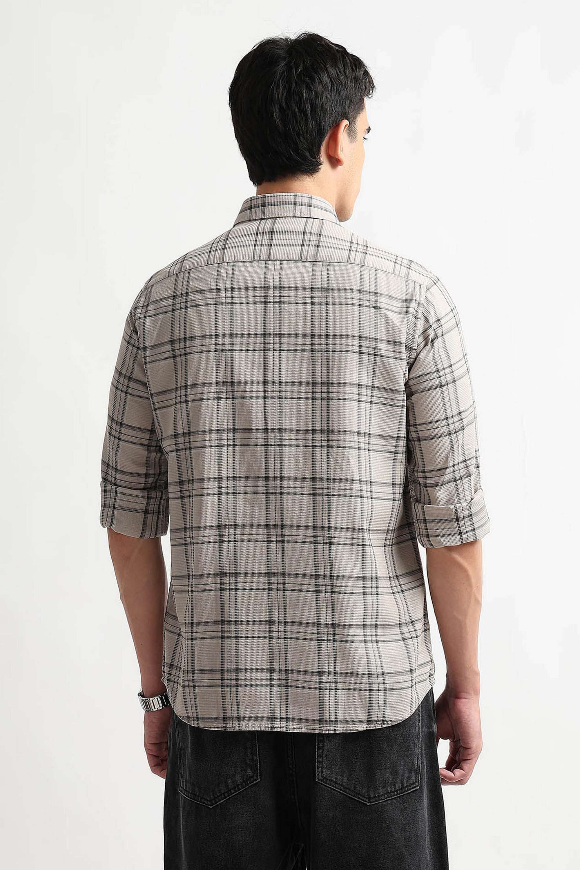 Dobby-Cotton-Regular-Fit-Men-s-Casual-Wear-Shirt