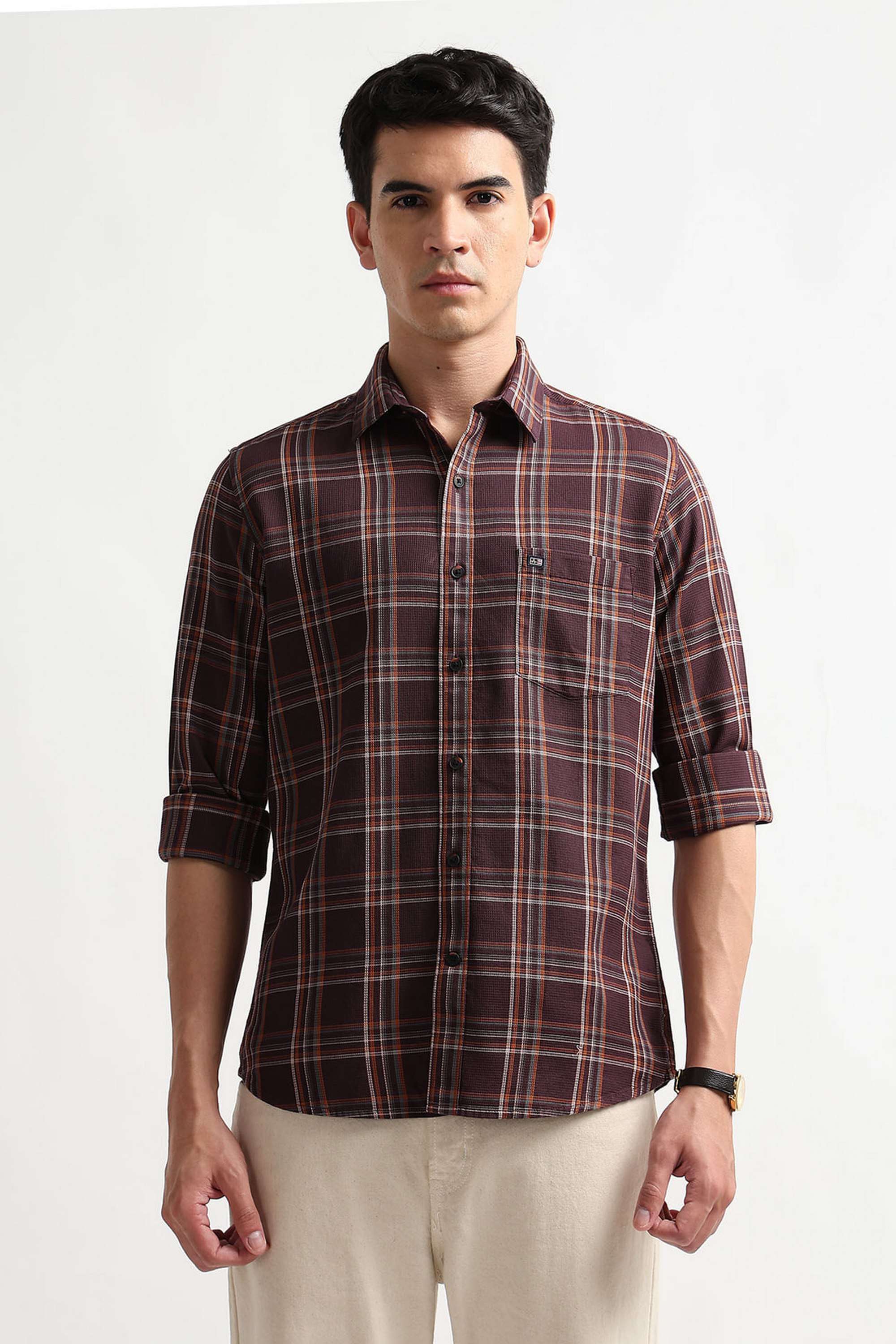 Dobby-Cotton-Regular-Fit-Men-s-Casual-Wear-Shirt