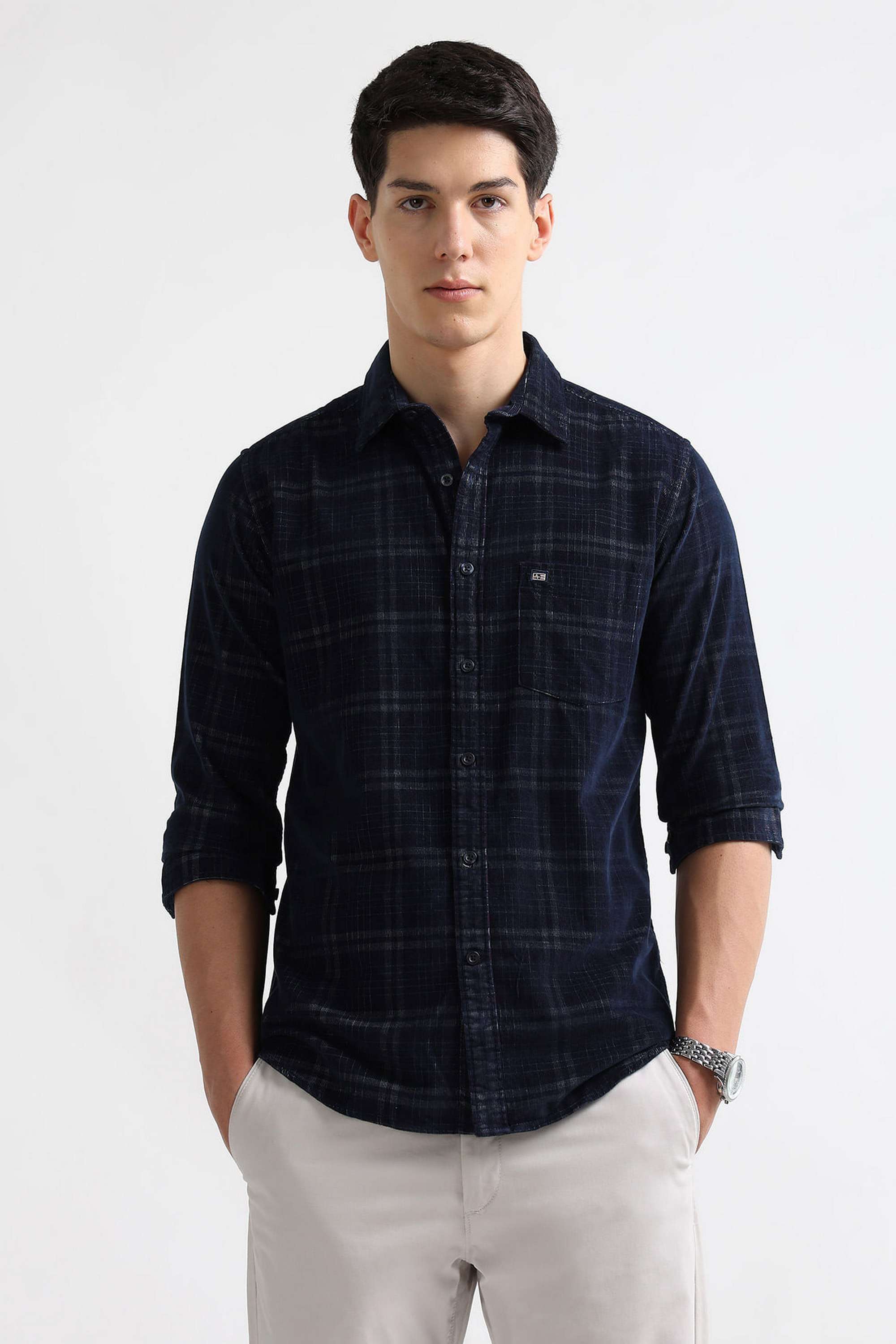 Checks-Cotton-Slim-Fit-Men-s-Shirt