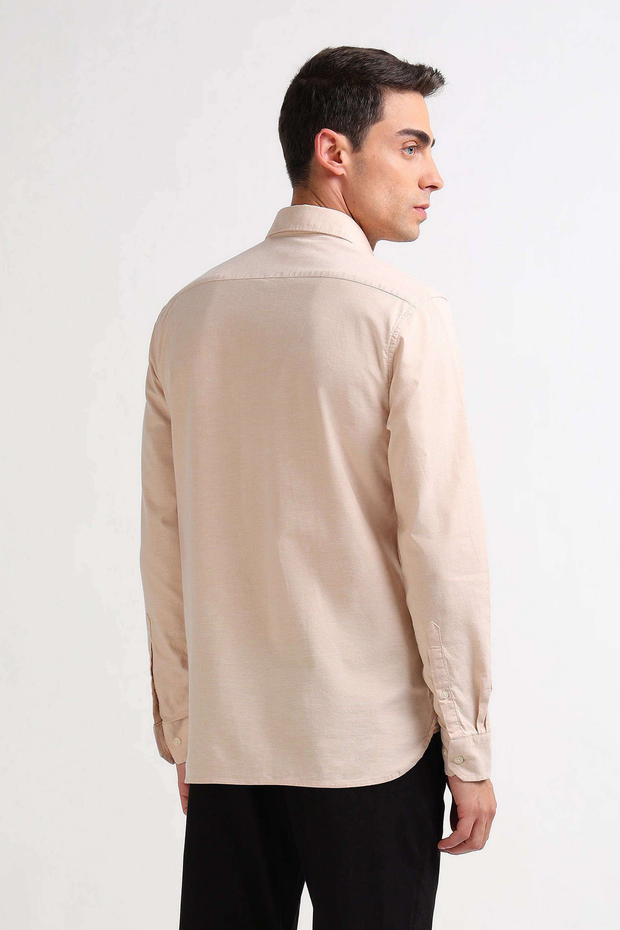 Solid-Cotton-Slim-Fit-Men-Casual-Wear-Shirt