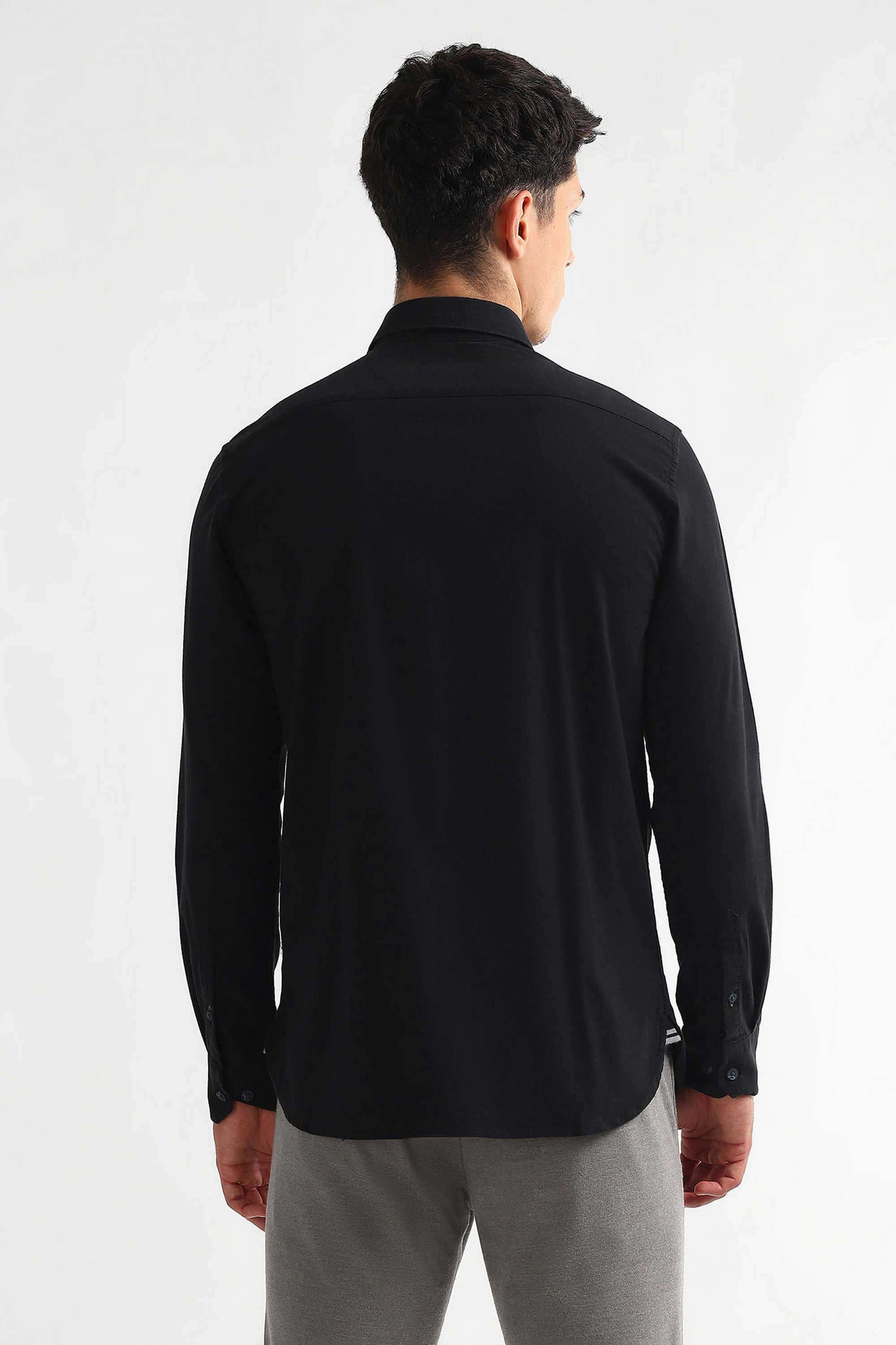 Solid-Cotton-Slim-Fit-Men-s-Casual-Shirt