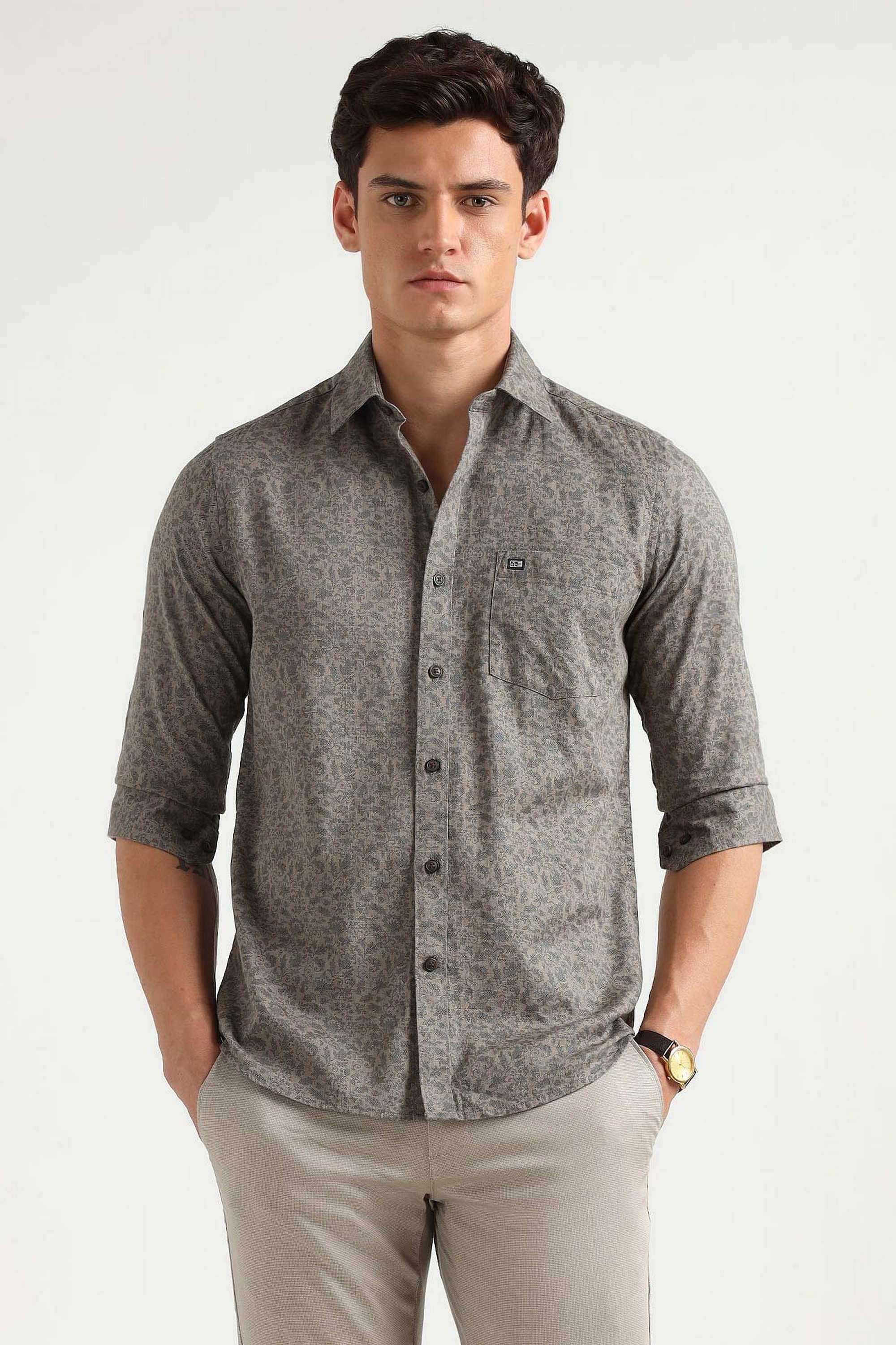 Printed-Cotton-Slim-Fit-Men-Casual-Wear-Shirt