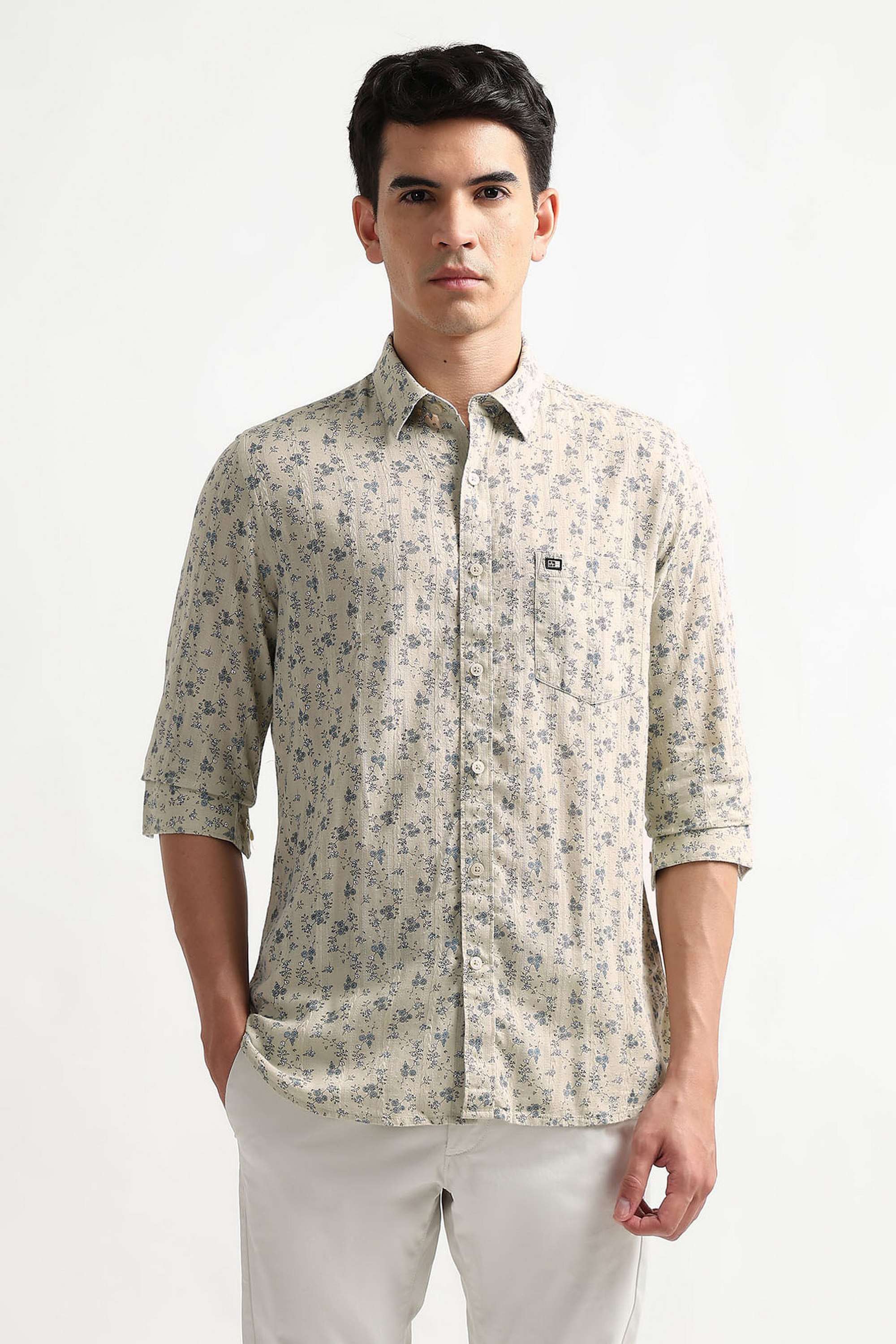 Dobby-Cotton-Regular-Fit-Men-s-Casual-Wear-Shirt