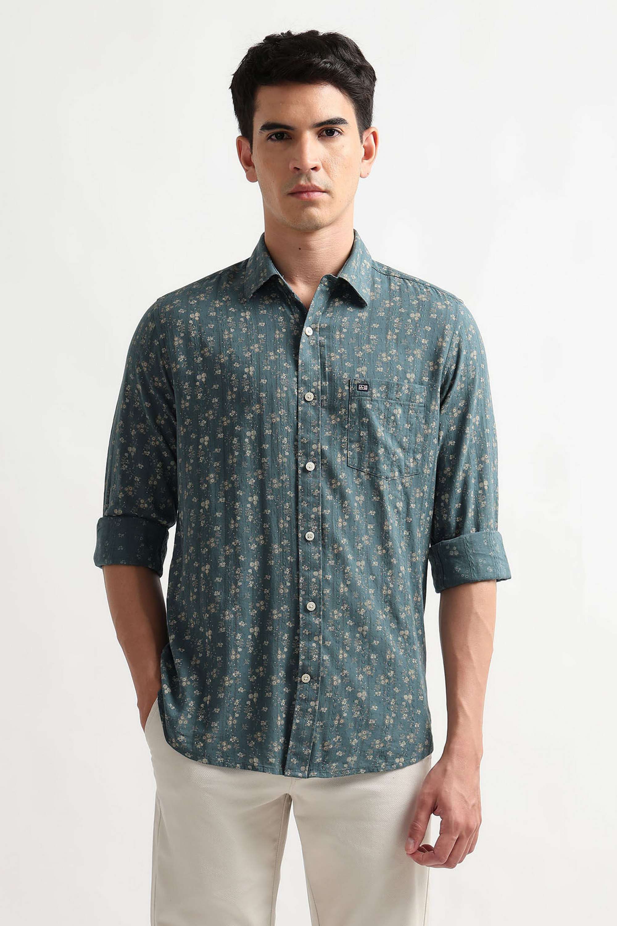 Dobby-Cotton-Regular-Fit-Men-s-Casual-Wear-Shirt