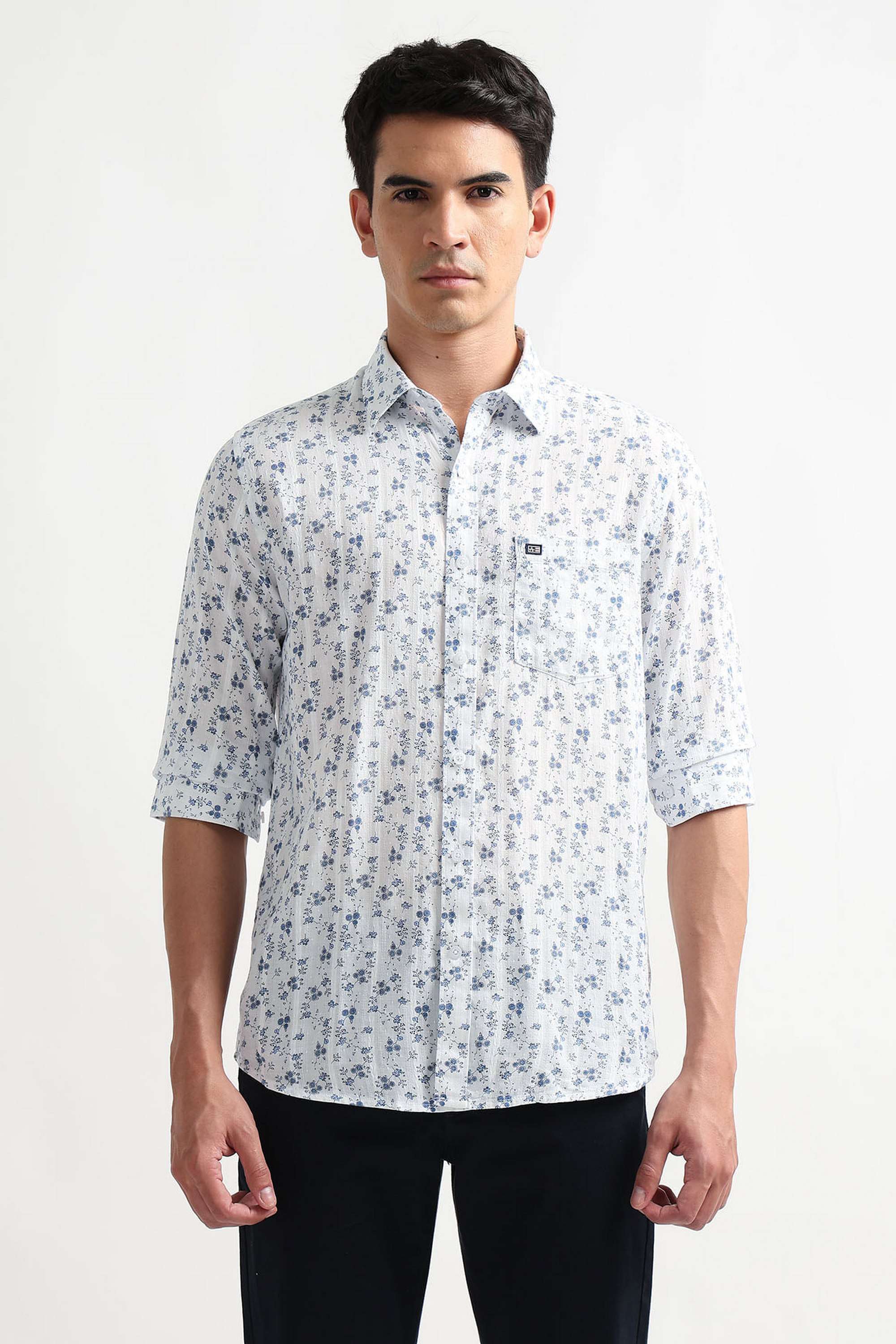 Dobby-Cotton-Regular-Fit-Men-s-Casual-Wear-Shirt