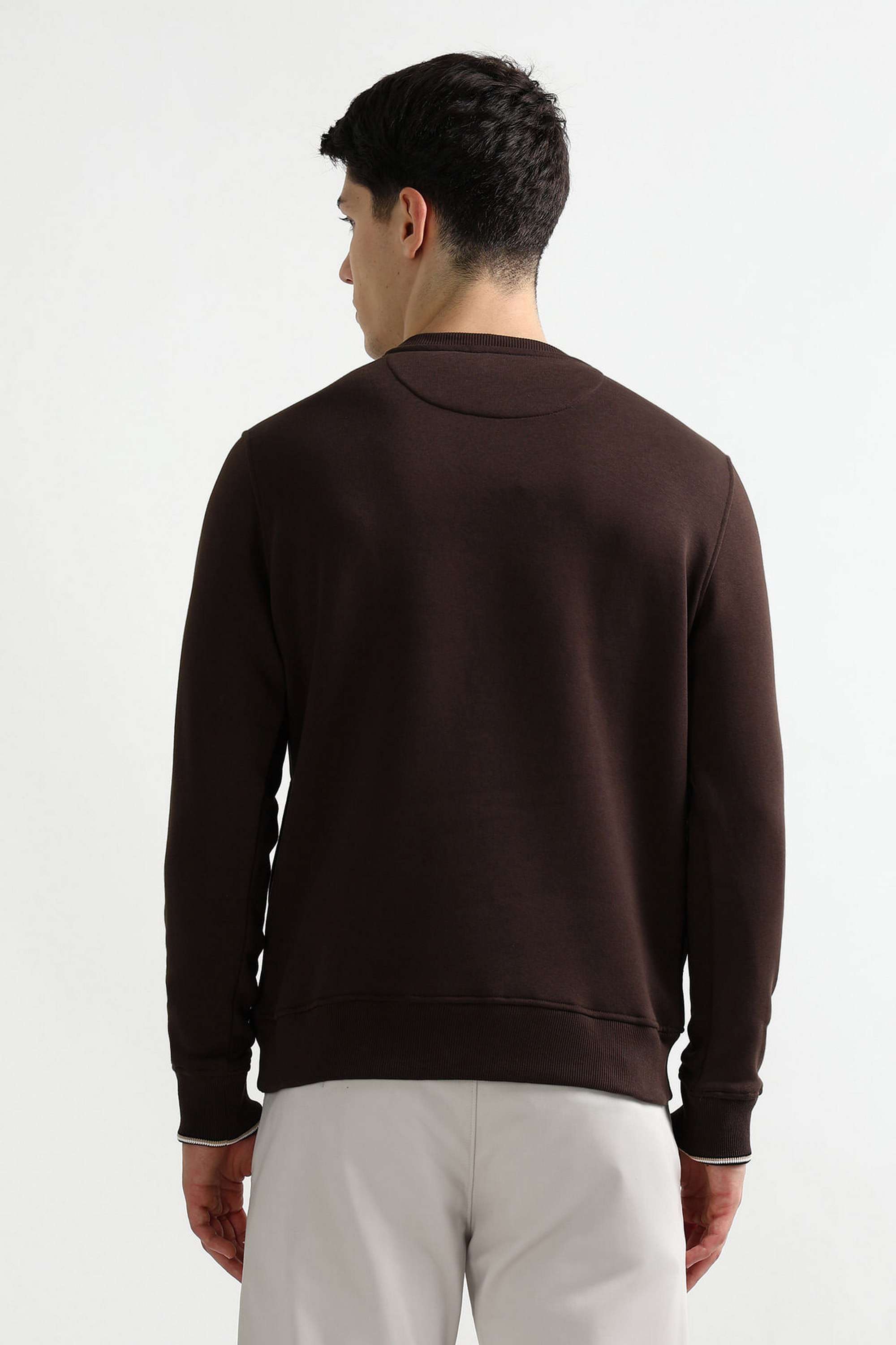 Solid-Cotton-Blend-Regular-Fit-Men-s-Sweatshirt