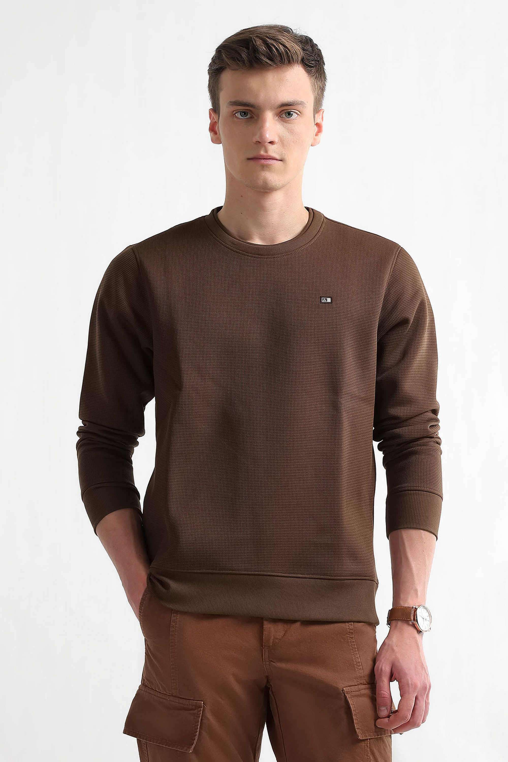 Knitted-Cotton-Regular-Fit-Men-Sweatshirt