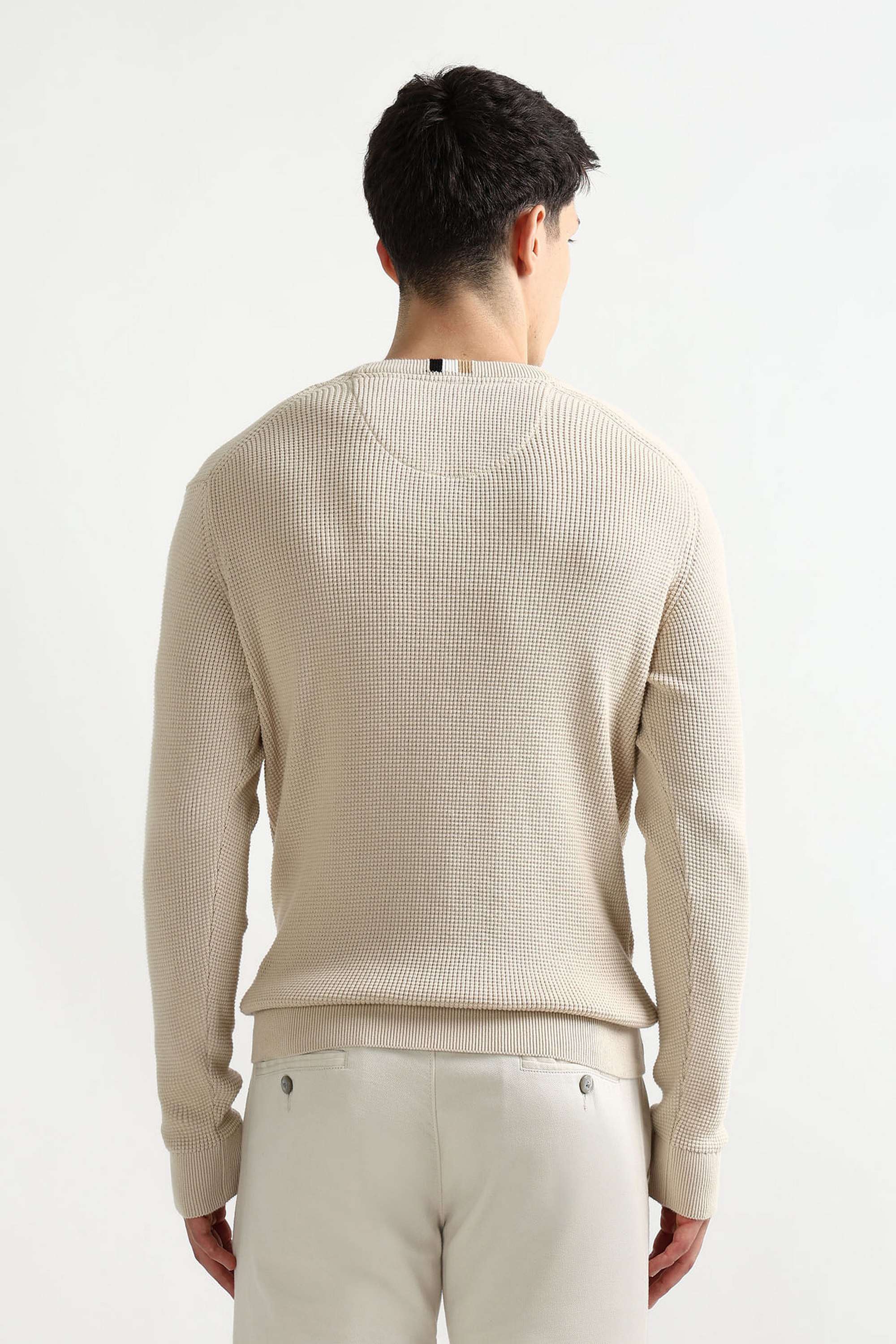 Solid-Cotton-Blend-Regular-Fit-Men-s-Sweatshirt