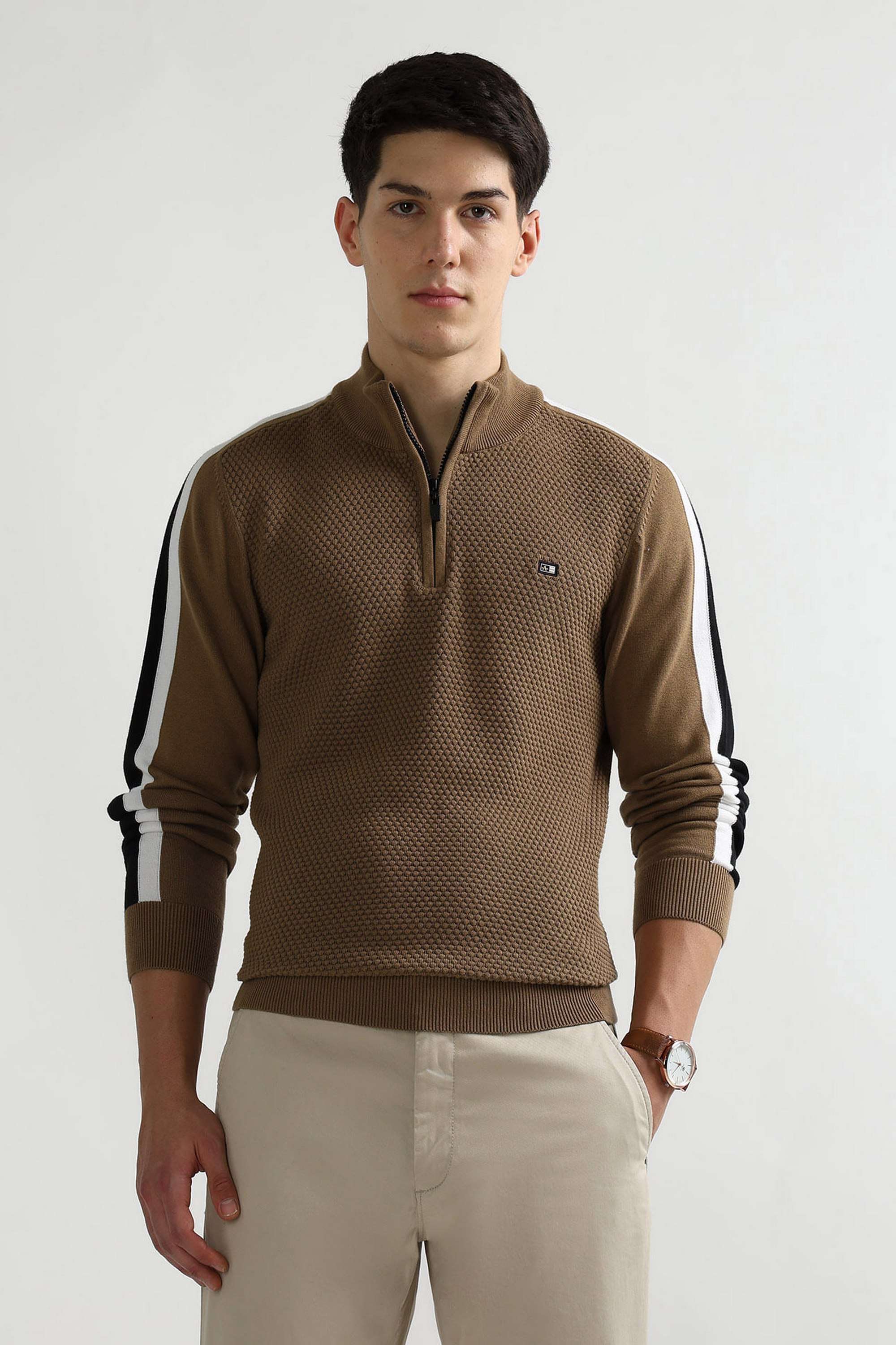 Solid-Cotton-Blend-Regular-Fit-Men-s-Sweatshirt