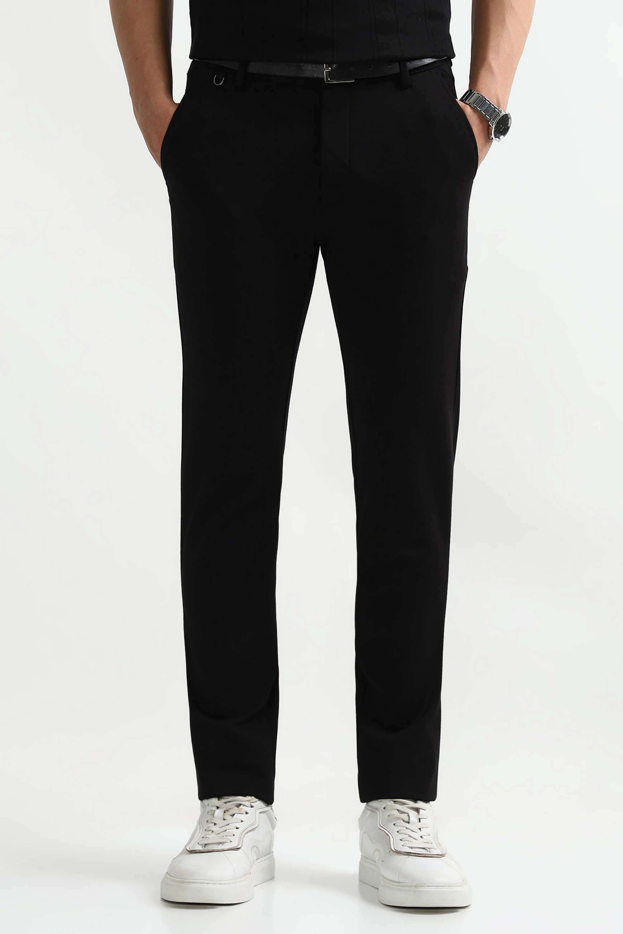 Solid-Rayon-Super-Skinny-Fit-Men-s-Casual-Trousers