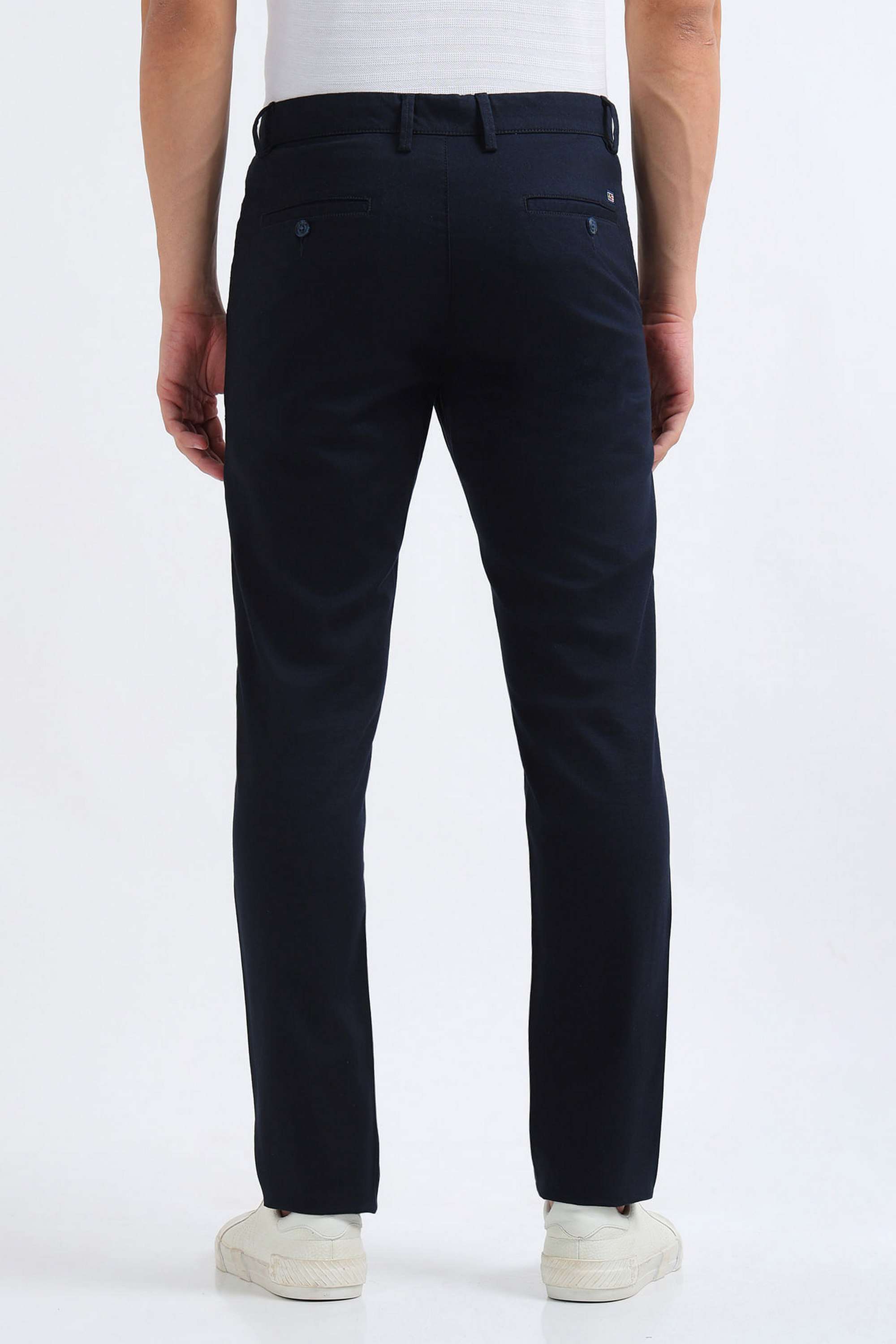 Dobby-Cotton-Blend-Slim-Fit-Men-s-Casual-Wear-Trousers