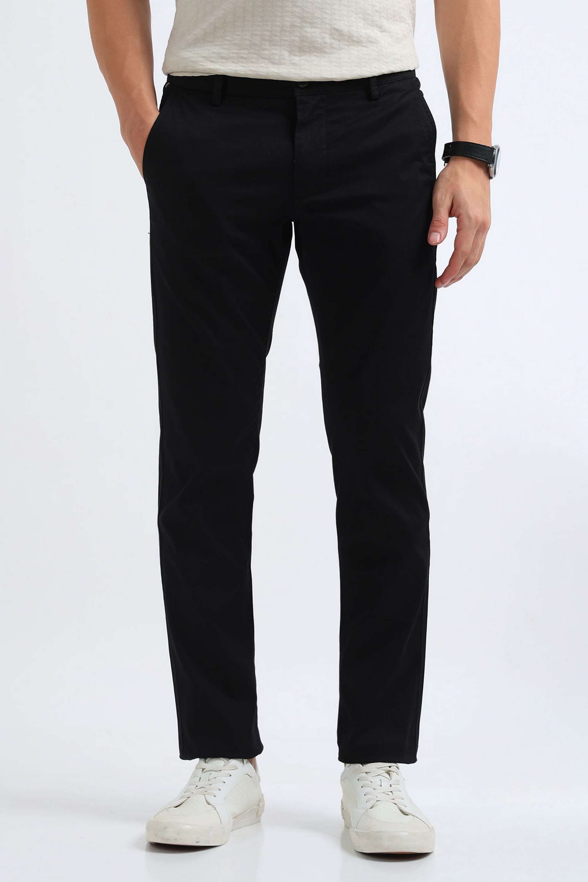 Geometric-Print-Cotton-Blend-Slim-Fit-Men-Casual-Wear-Trouser