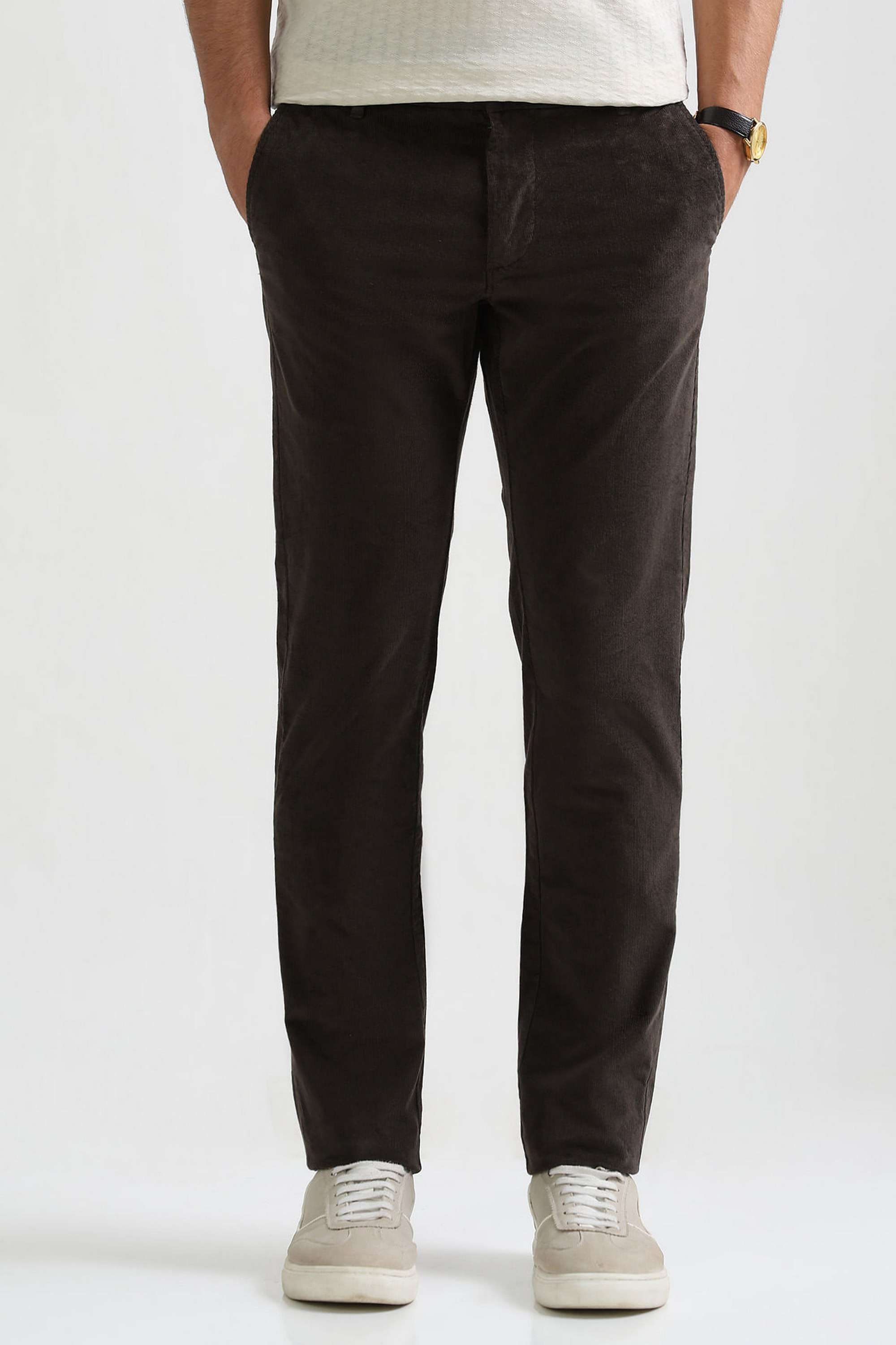 Structured-Slim-Cotton-Blend-Men-s-Casual-Wear-Trousers