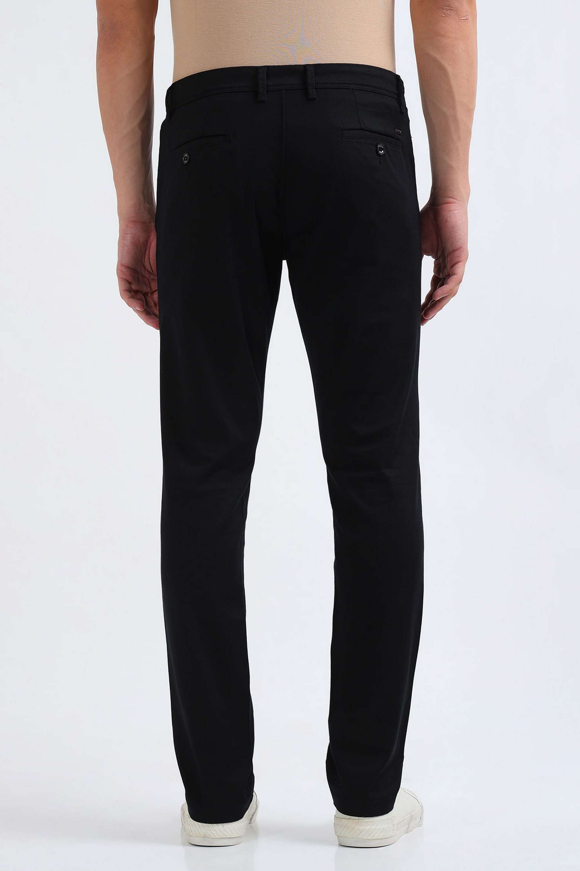 Dobby-Cotton-Blend-Slim-Fit-Men-s-Casual-Wear-Trousers