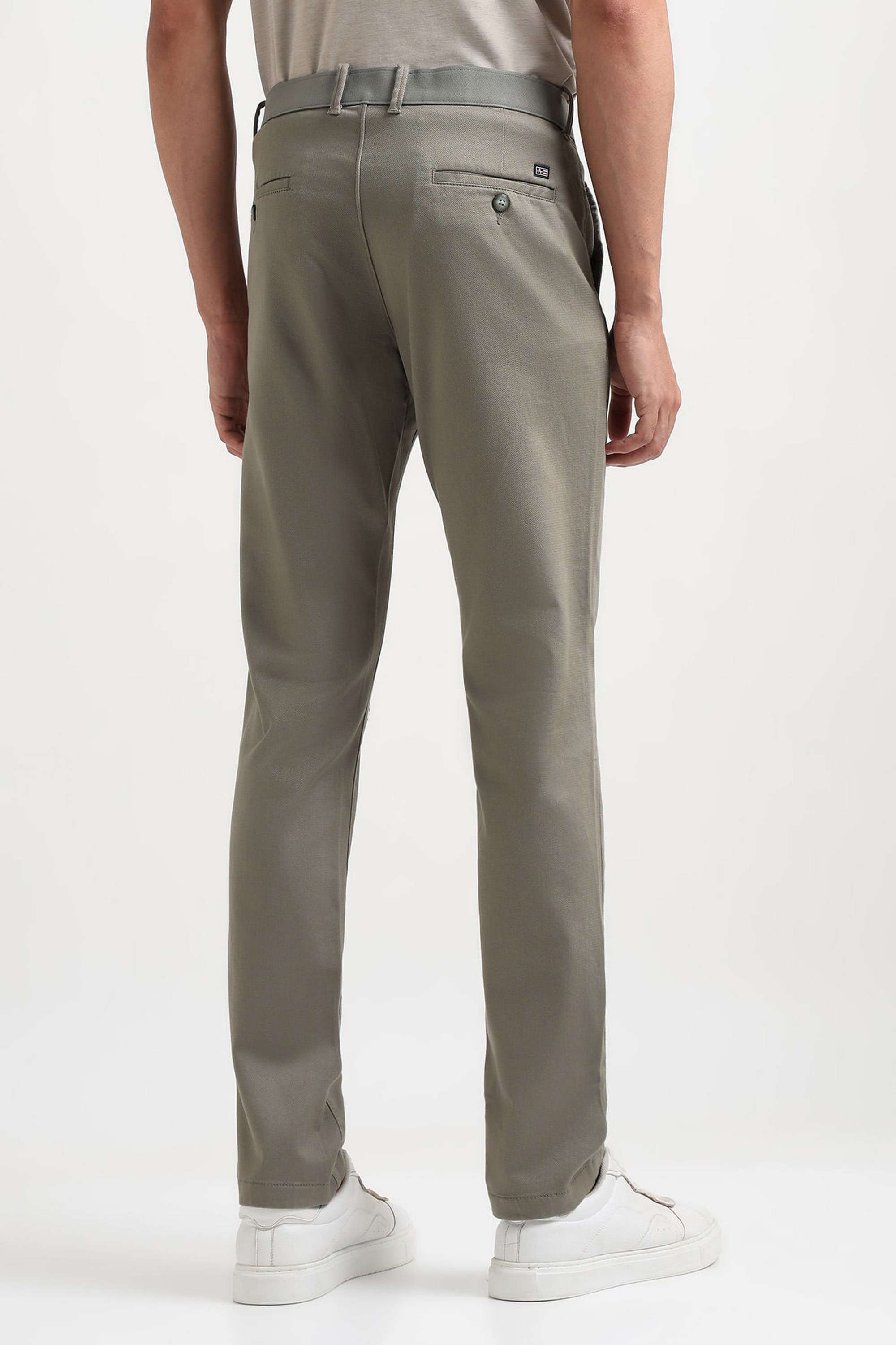 Solid-Cotton-Blend-Slim-Fit-Men-s-Casual-Trousers