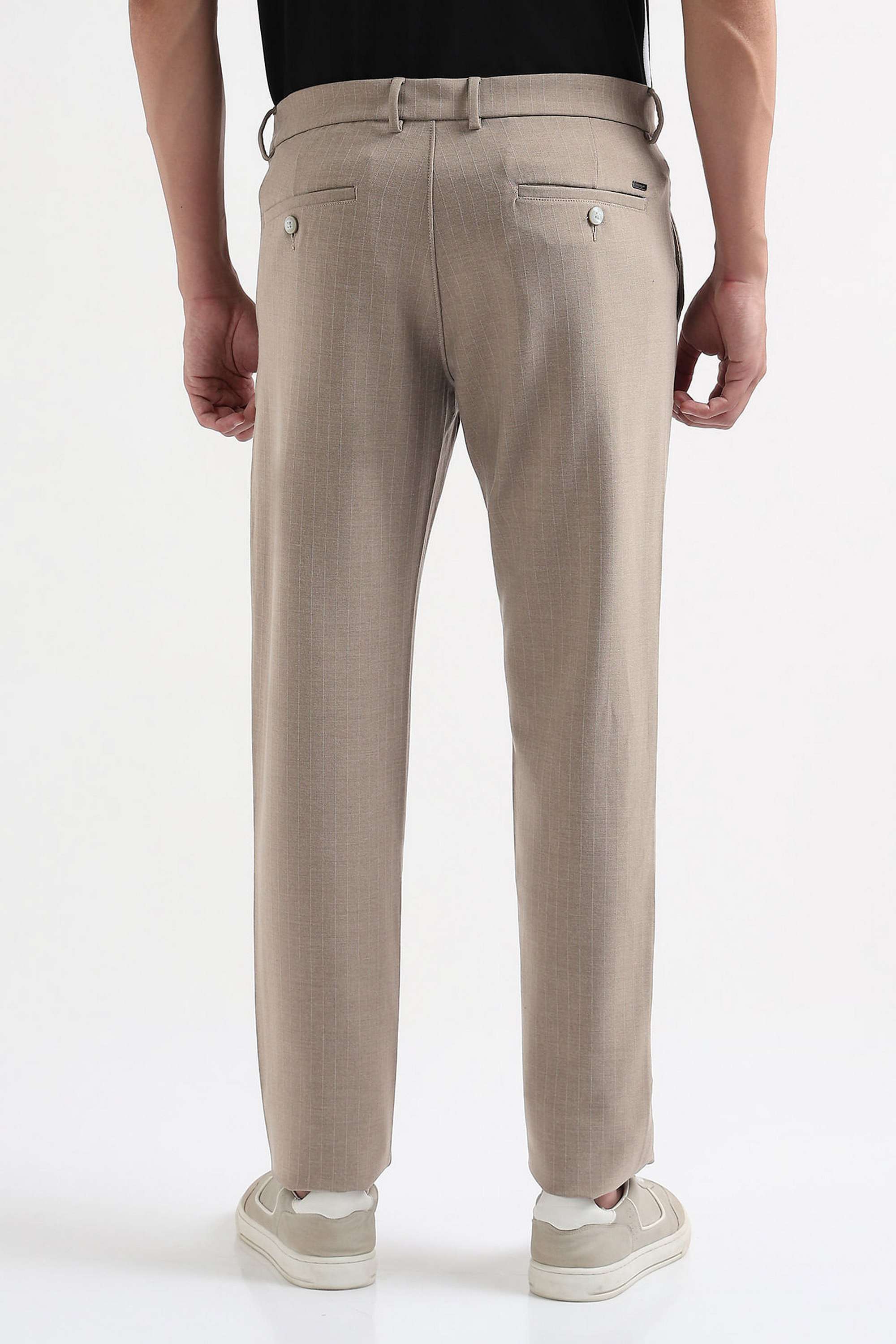 Solid-Blended-Fabric-Slim-Fit-Men-s-Casual-Wear-Trousers