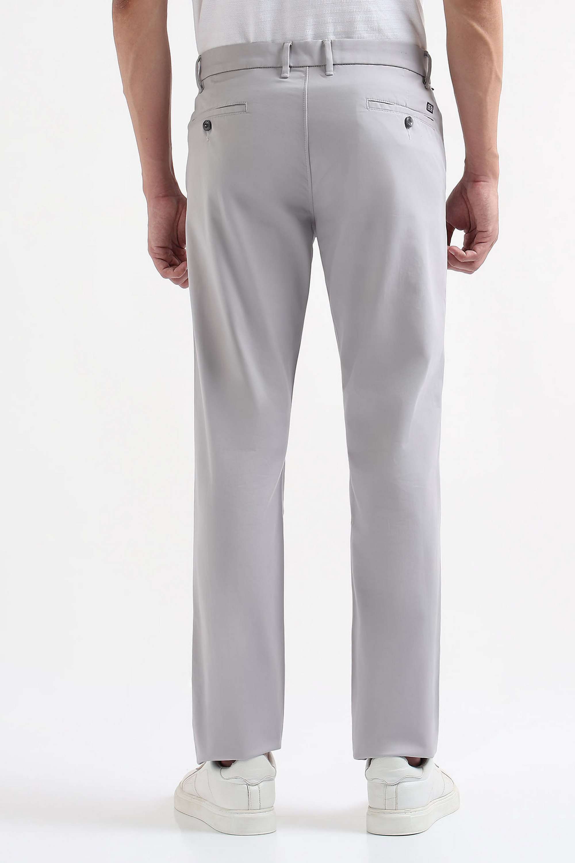 Solid-Cotton-Blend-Regular-Fit-Men-s-Casual-Wear-Trousers