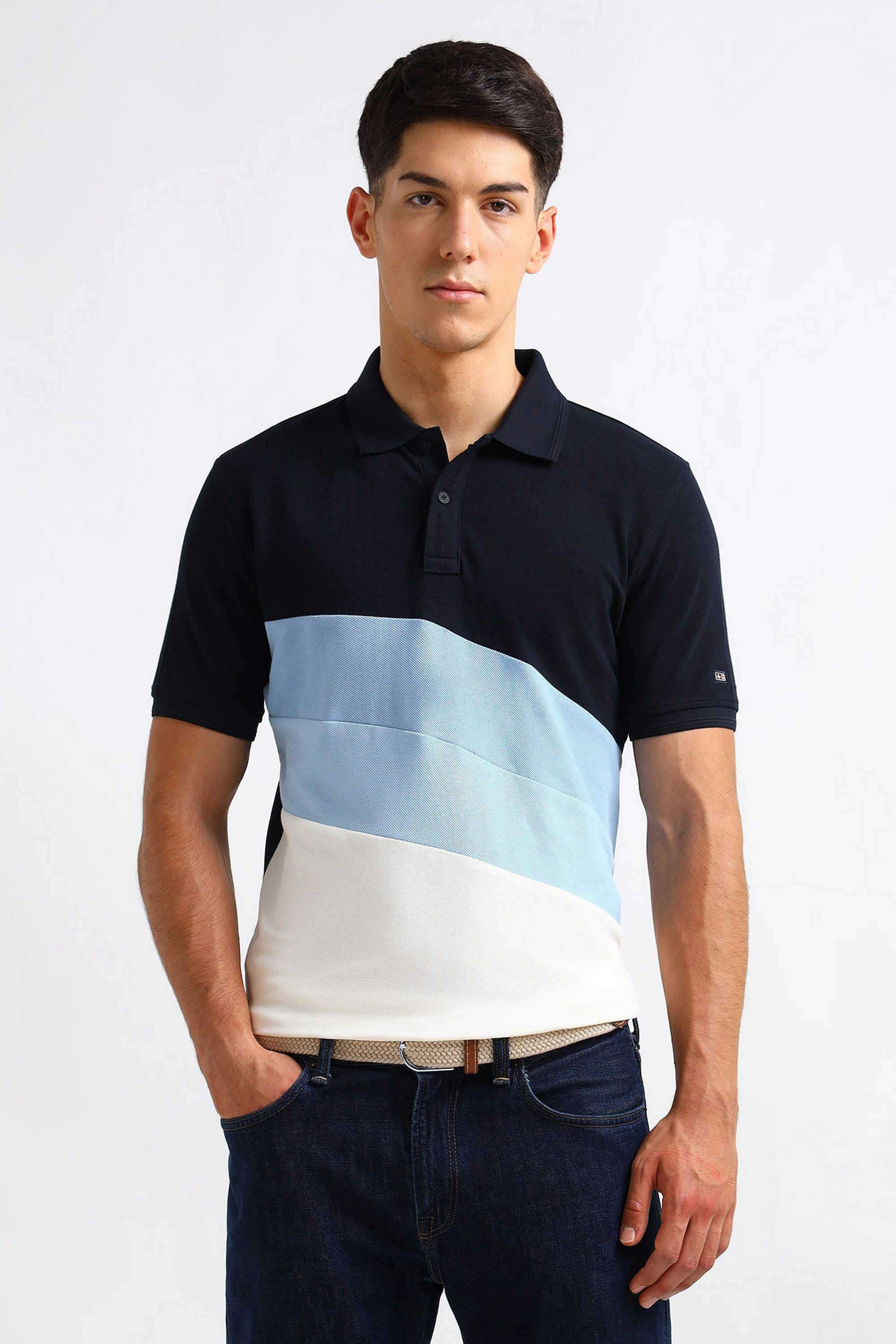 Solid-Cotton-Blend-Regular-Fit-Men-Polo-T-Shirt
