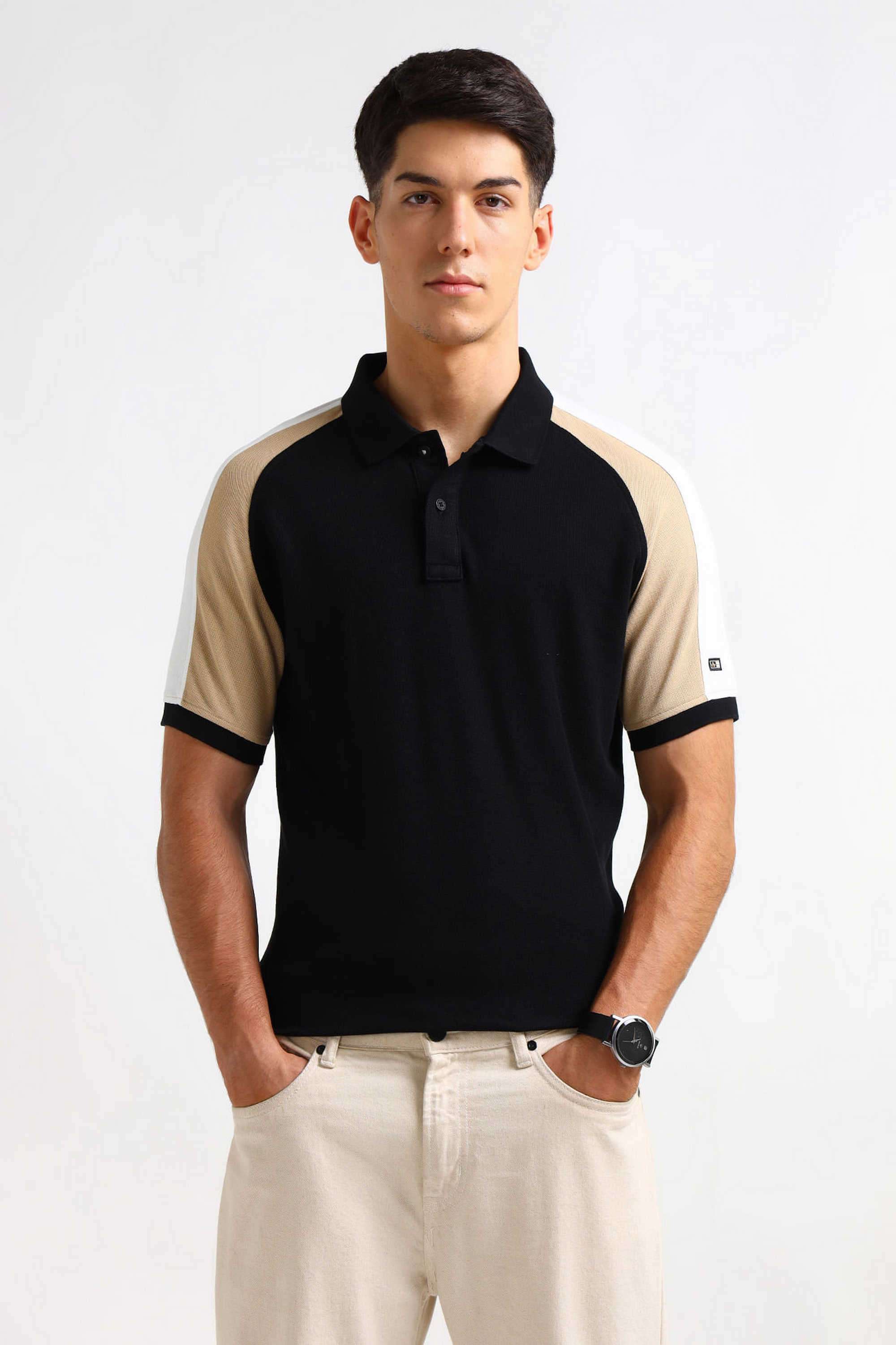 Solid-Cotton-Blend-Regular-Fit-Men-Polo-T-Shirt