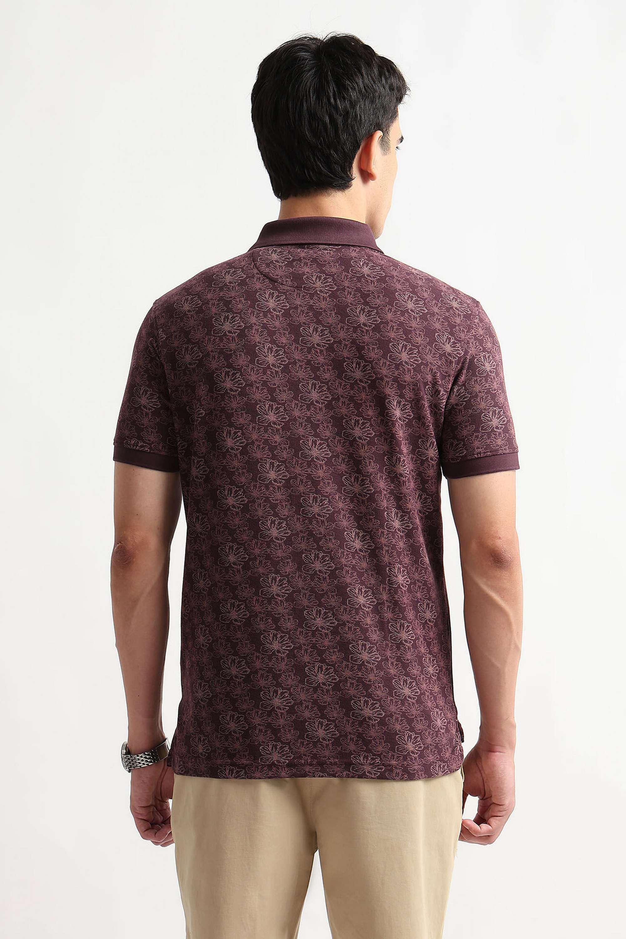 Floral-Cotton-Blend-Round-Neck-Men-s-T-Shirt