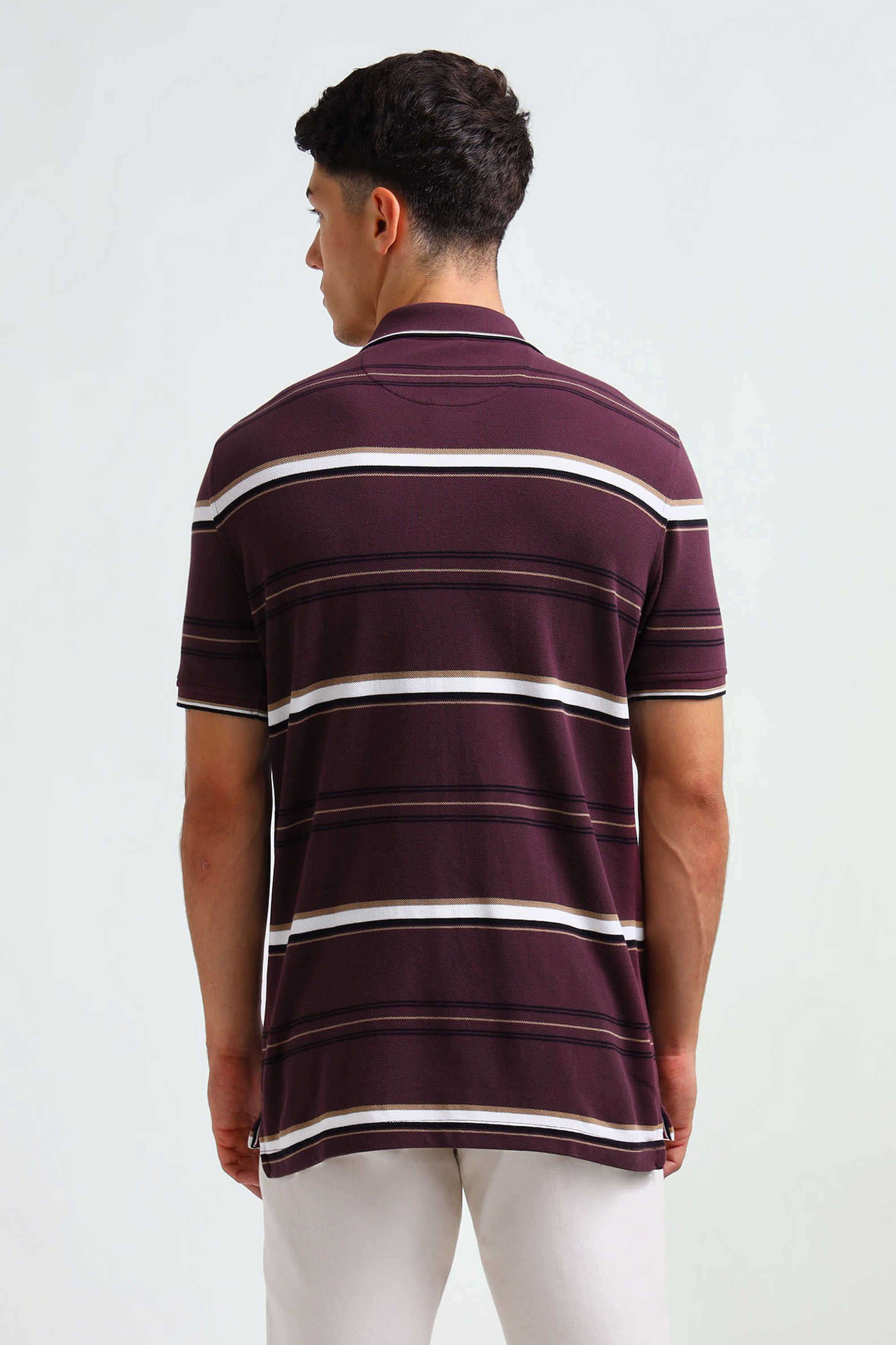 Stripes-Cotton-Blend-Regular-Fit-Men-Polo-T-Shirt