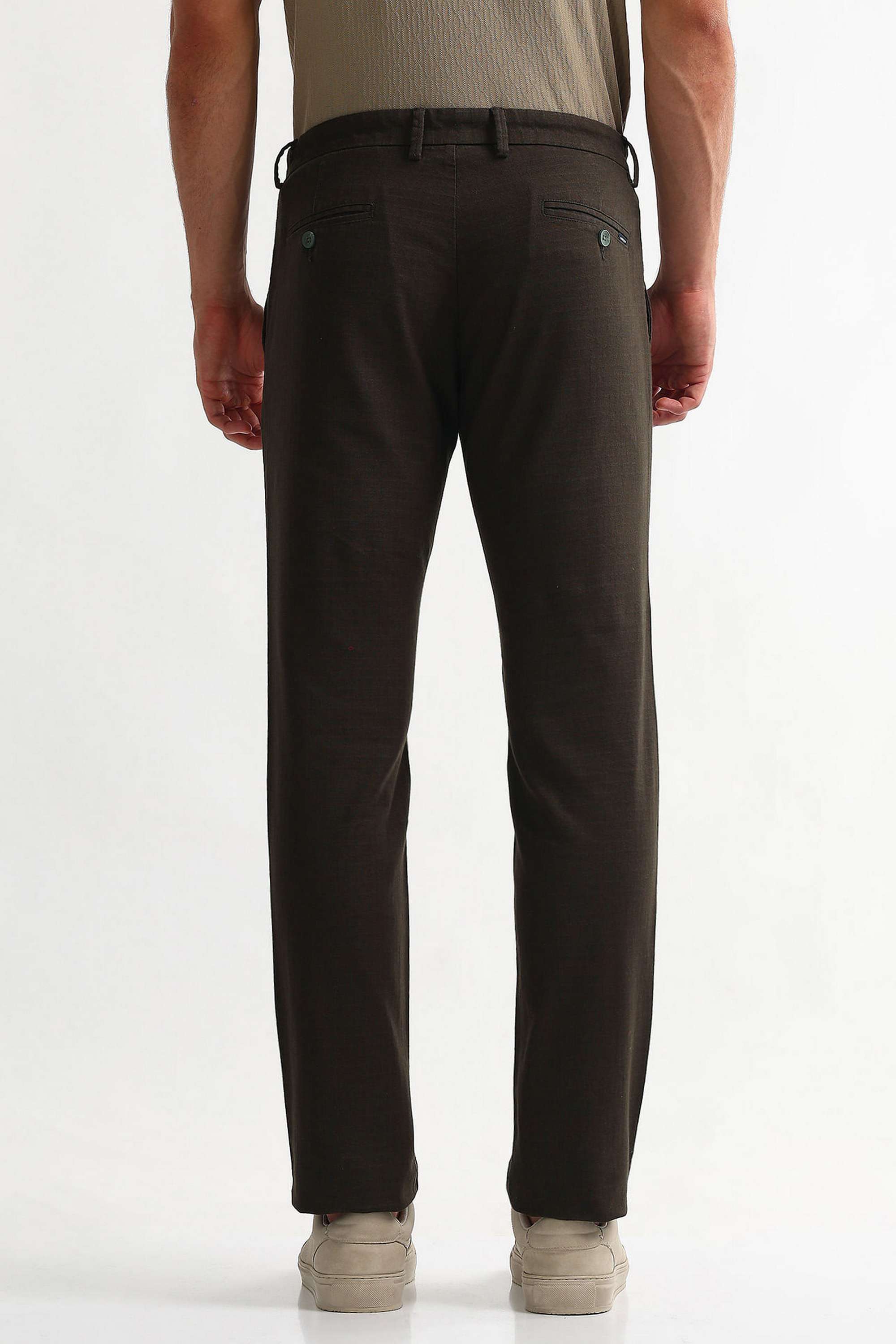 Textured-Cotton-Blend-Slim-Fit-Men-s-Casual-Wear-Trousers