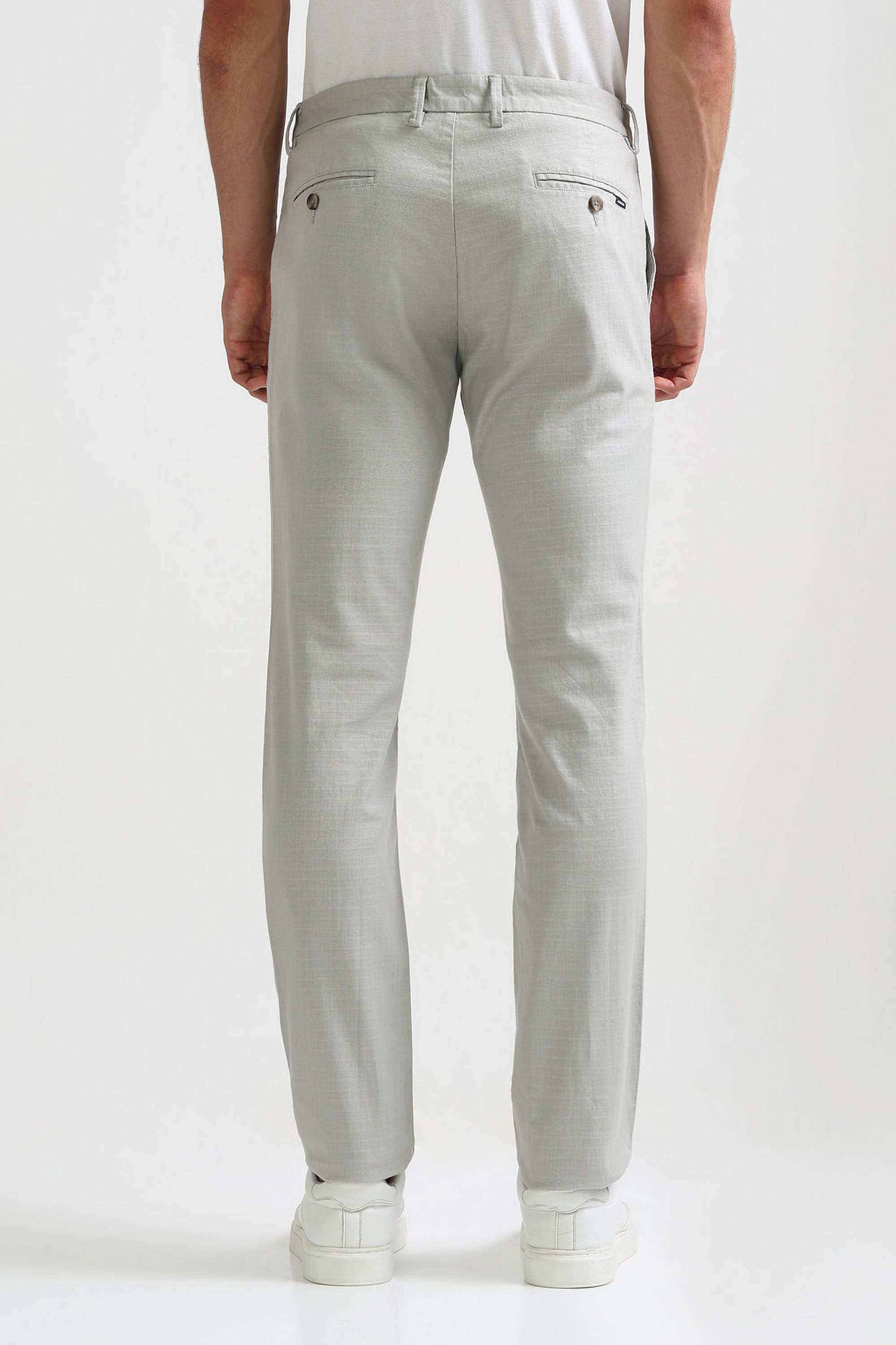 Textured-Cotton-Blend-Slim-Fit-Men-s-Casual-Wear-Trousers