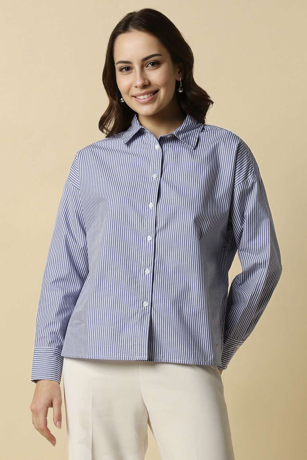 Stripes-Cotton-Regular-Fit-Women-s-Shirt