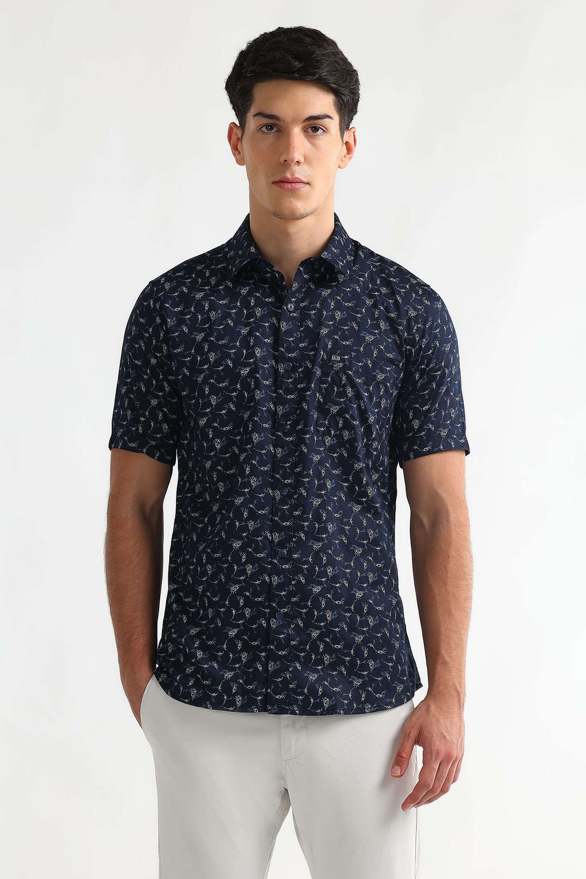 Floral-Cotton-Regular-Fit-Men-s-Casual-Wear-Shirt