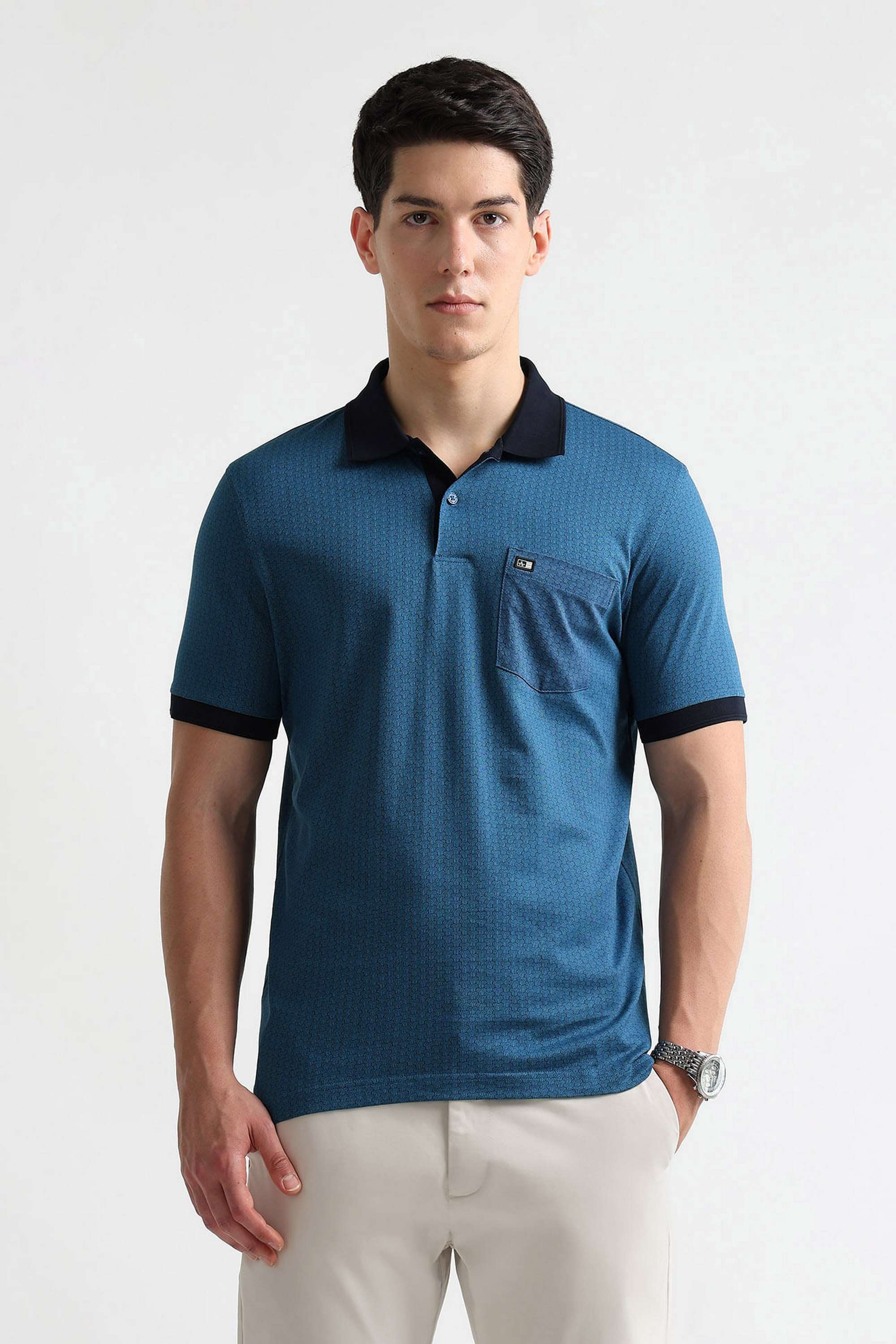 Printed-Cotton-Blend-Polo-Men-s-T-Shirt