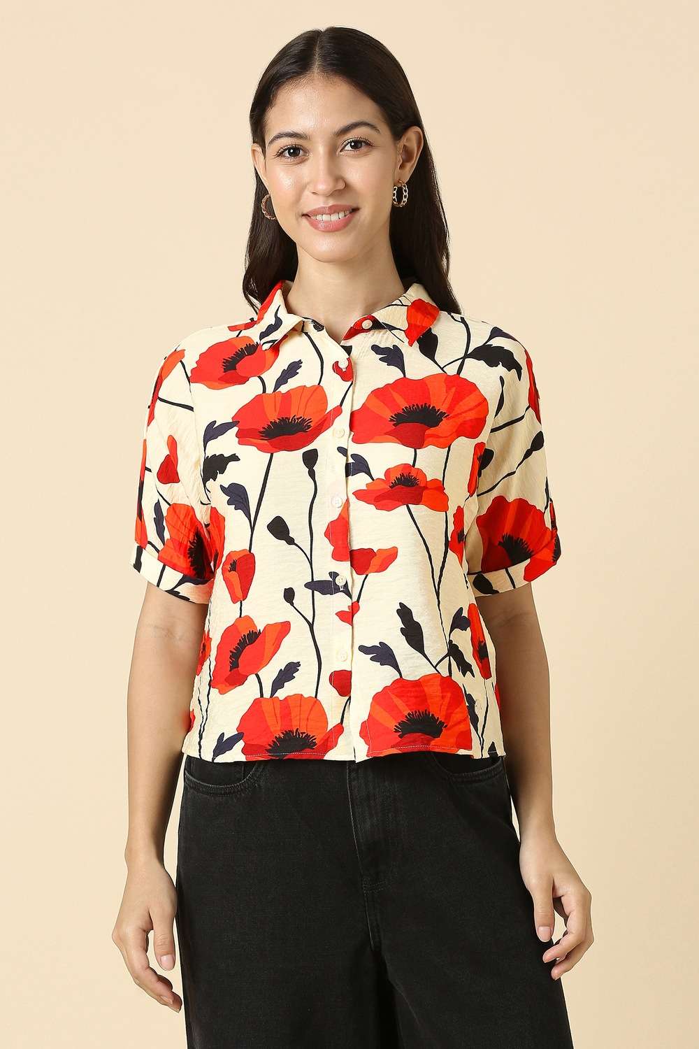Blended-Fabric-Printed-Regular-Fit-Shirt