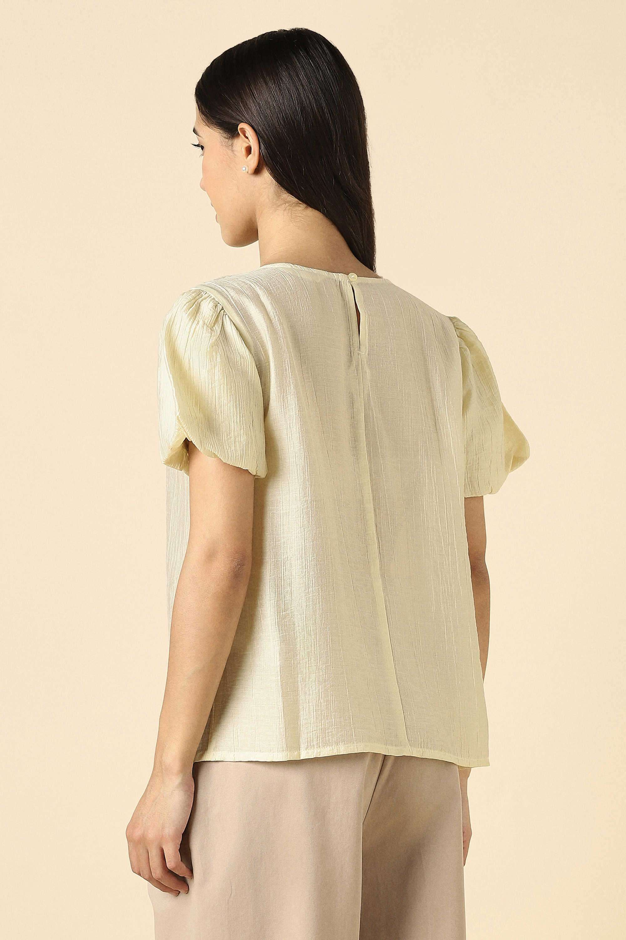 Solid-Lyocell-Women-s-Casual-Wear-Top